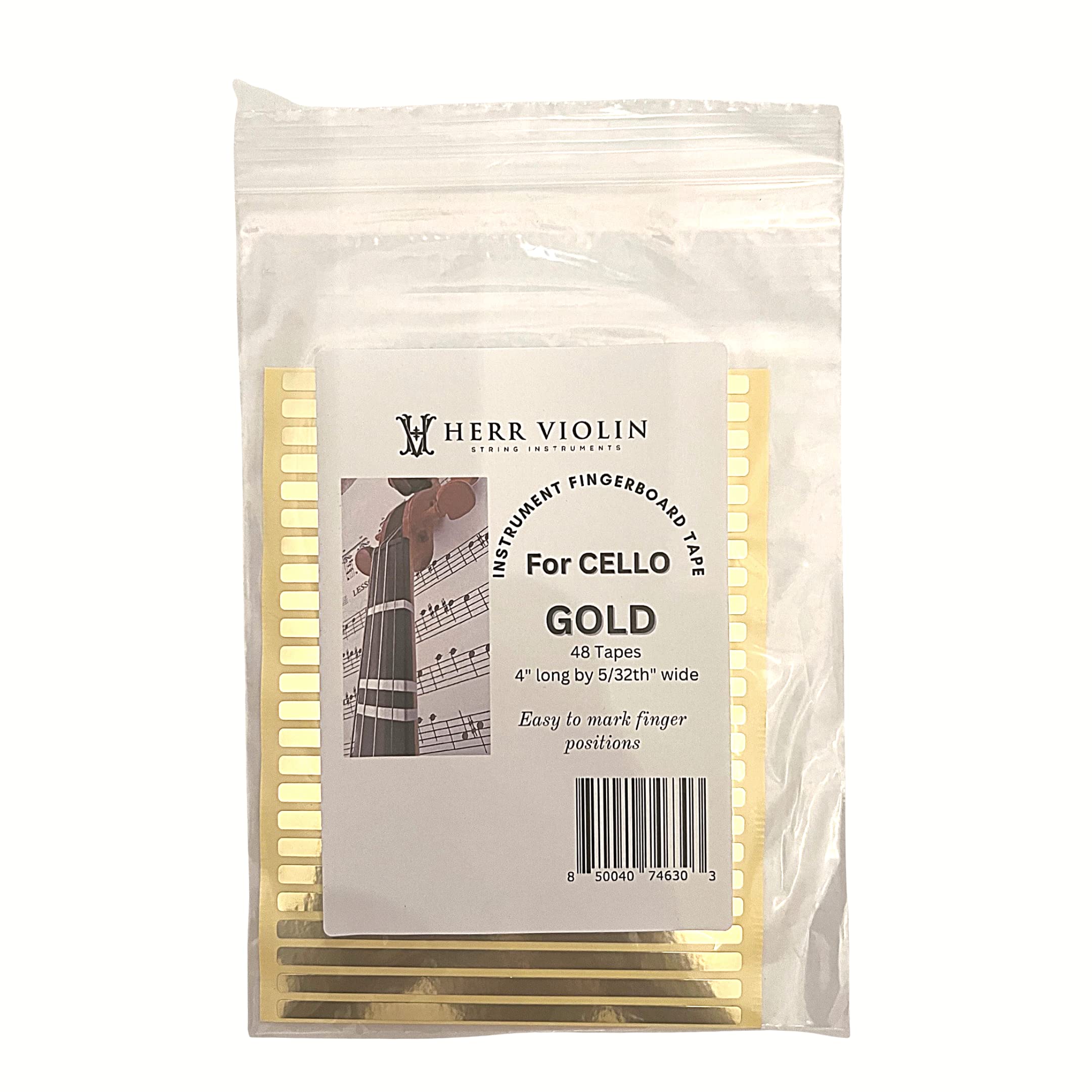 Herr Violin, Instrument Fingerboard Tape For Cello, String Instrument Fingerboard Tapes, Note Positioning Tape, Gold