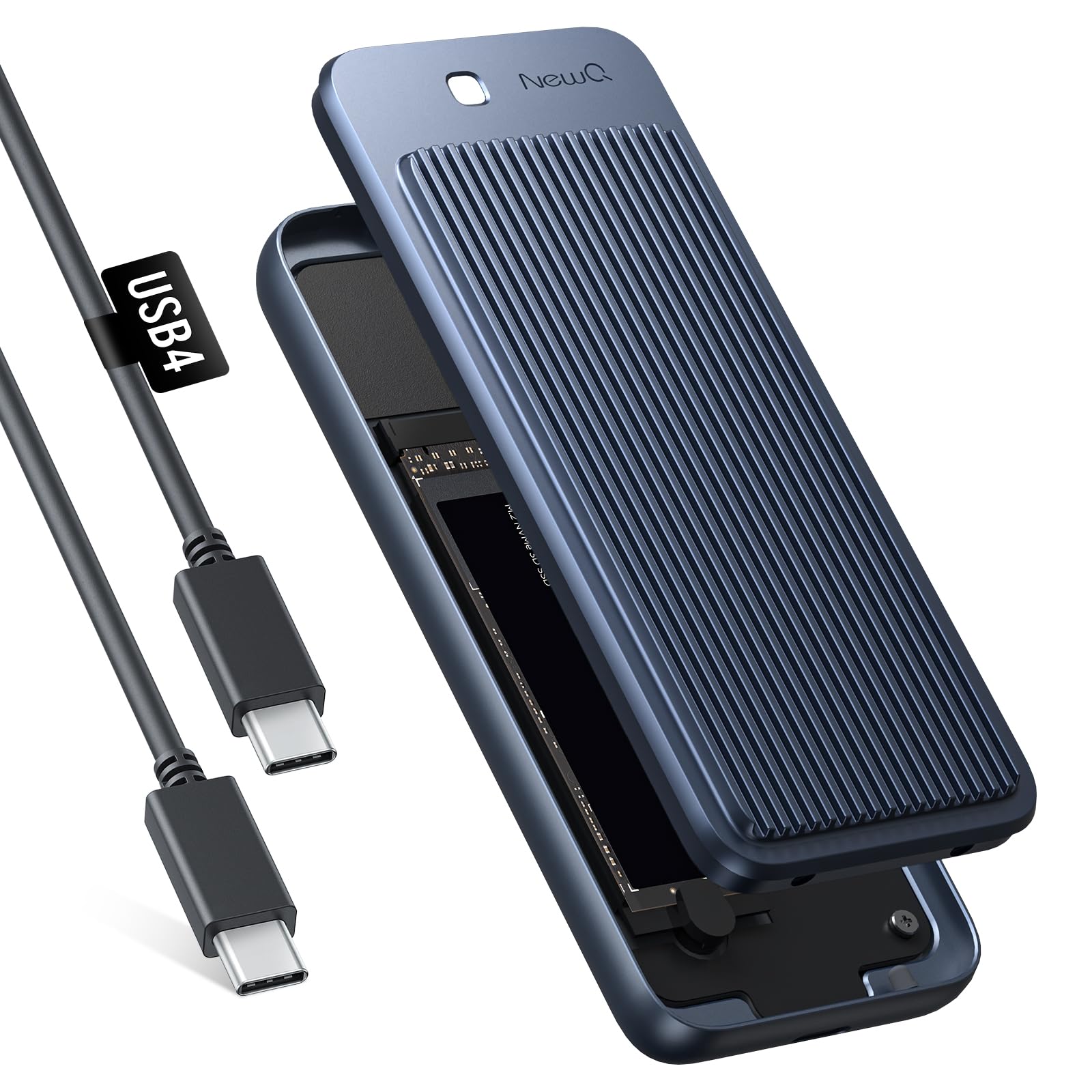 Newq Maintenance Free 40Gbps Usb4 M.2 Ssd Enclosure: Type C Usb 4.0 Nvme Pcie Ssd Adapter Reader Compatible To Macbook Thunderbo