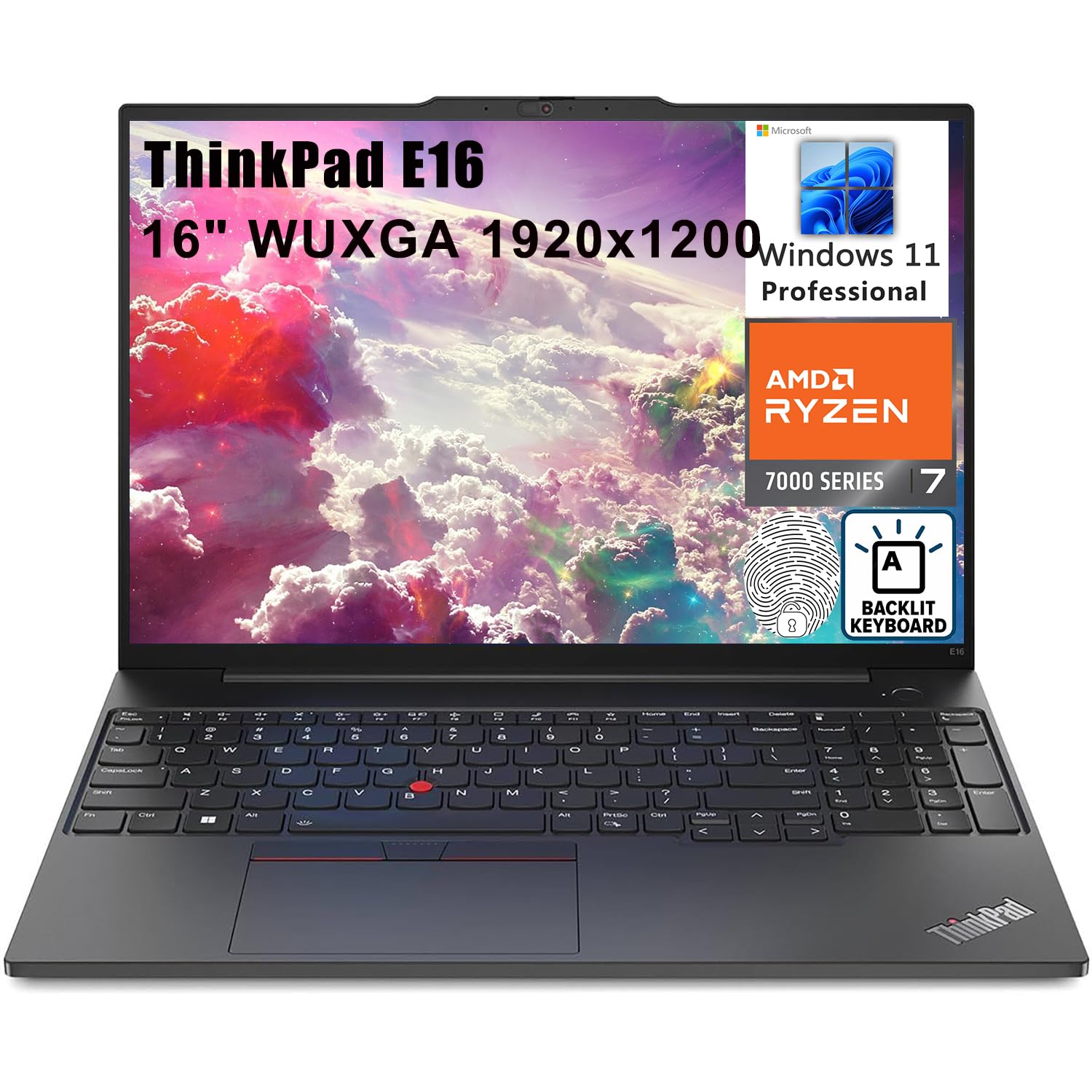 Lenovo ThinkPad E16 16 FHD+ Business Laptop Computer, AMD Octa-Core Ryzen 7 7730U (Beat i7-1355U), 16GB DDR4 RAM, 512GB PCIe SSD