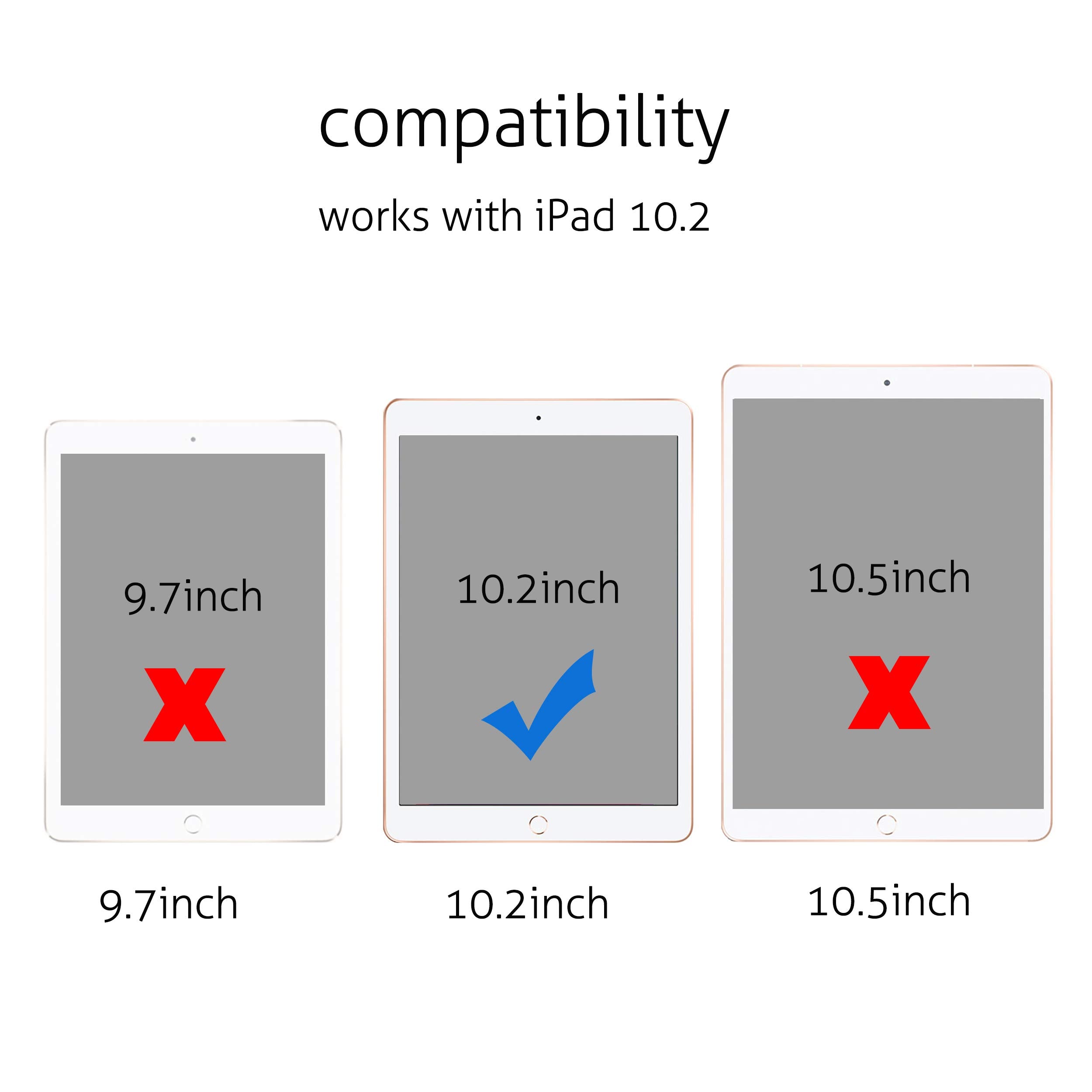Ailun Screen Protector For Ipad 9Th 8Th 7Th Generation (10.2 Inch, Ipad 9/8/7, 2021&2020&2019) Tempered Glass/Apple Pencil Compa