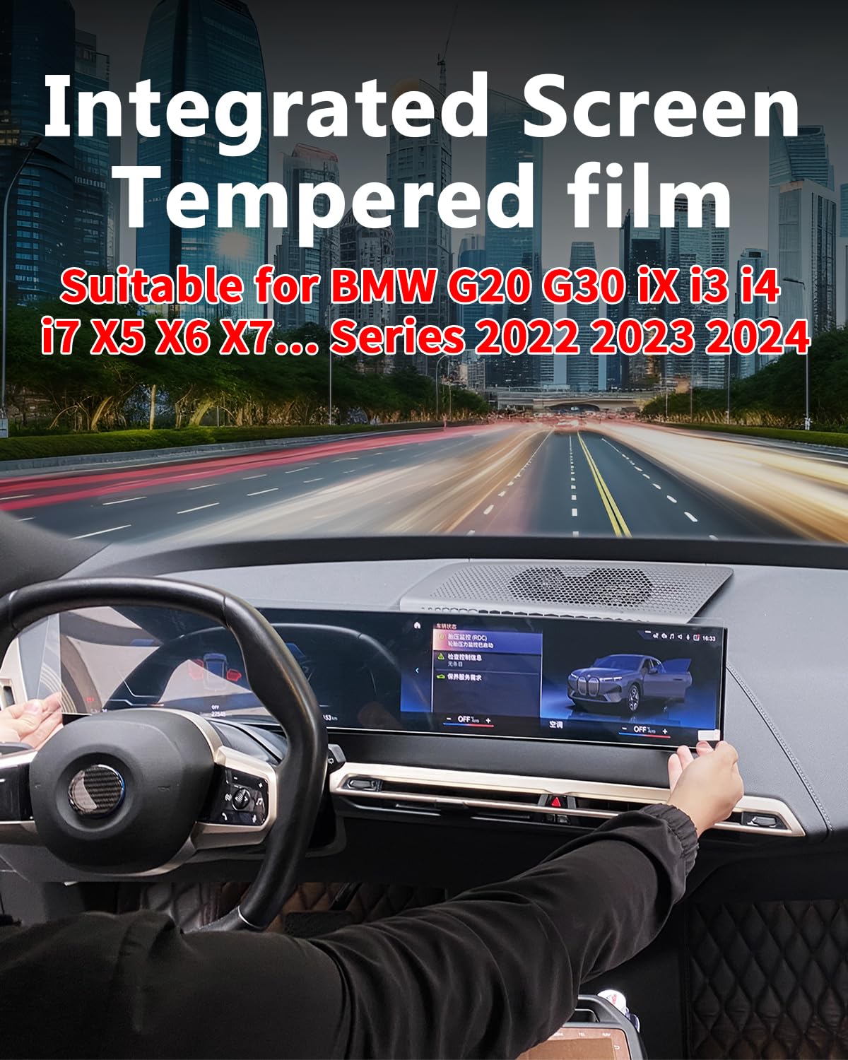 Tempered Glass Screen Protector For Bmw G60 G30 G20 X3 X5 X6 X7 Ix I3 I4 I7 I8 M3 M4 14.9''+12.3'' Screen Protective Film, Digit