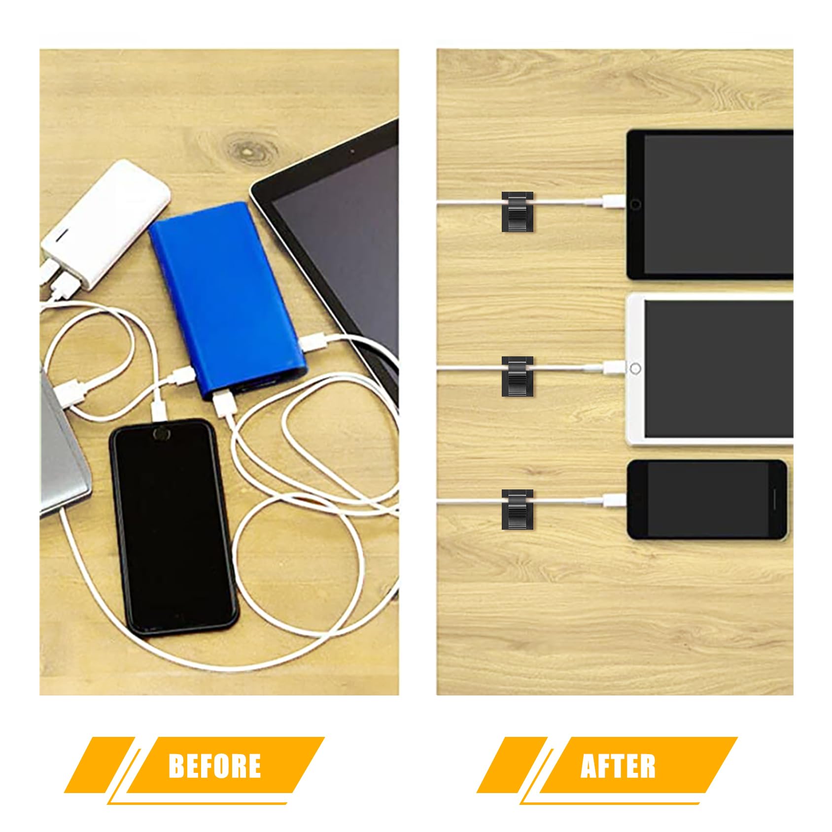 Viaky 30 Black Adjustable Cable Clips, Reusable Buckle Self Adhesive Wiring Fixing Nylon Bracket Wire Management Suitable For 0.