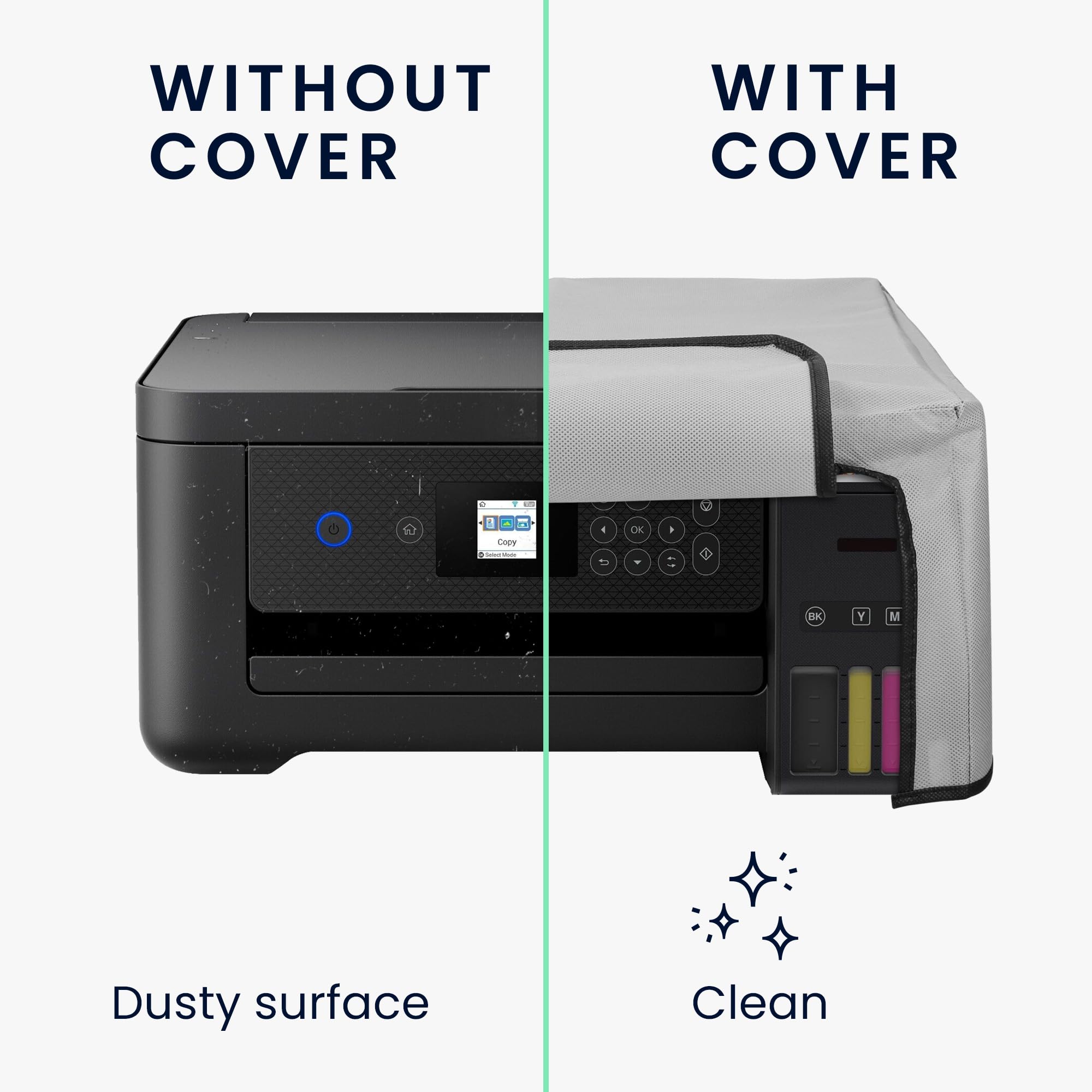 Kwmobile Dust Cover Compatible With Epson Ecotank Et 2850 / Ecotank Et 2856   Printer Case   Fabric Protector Cover   Light Grey