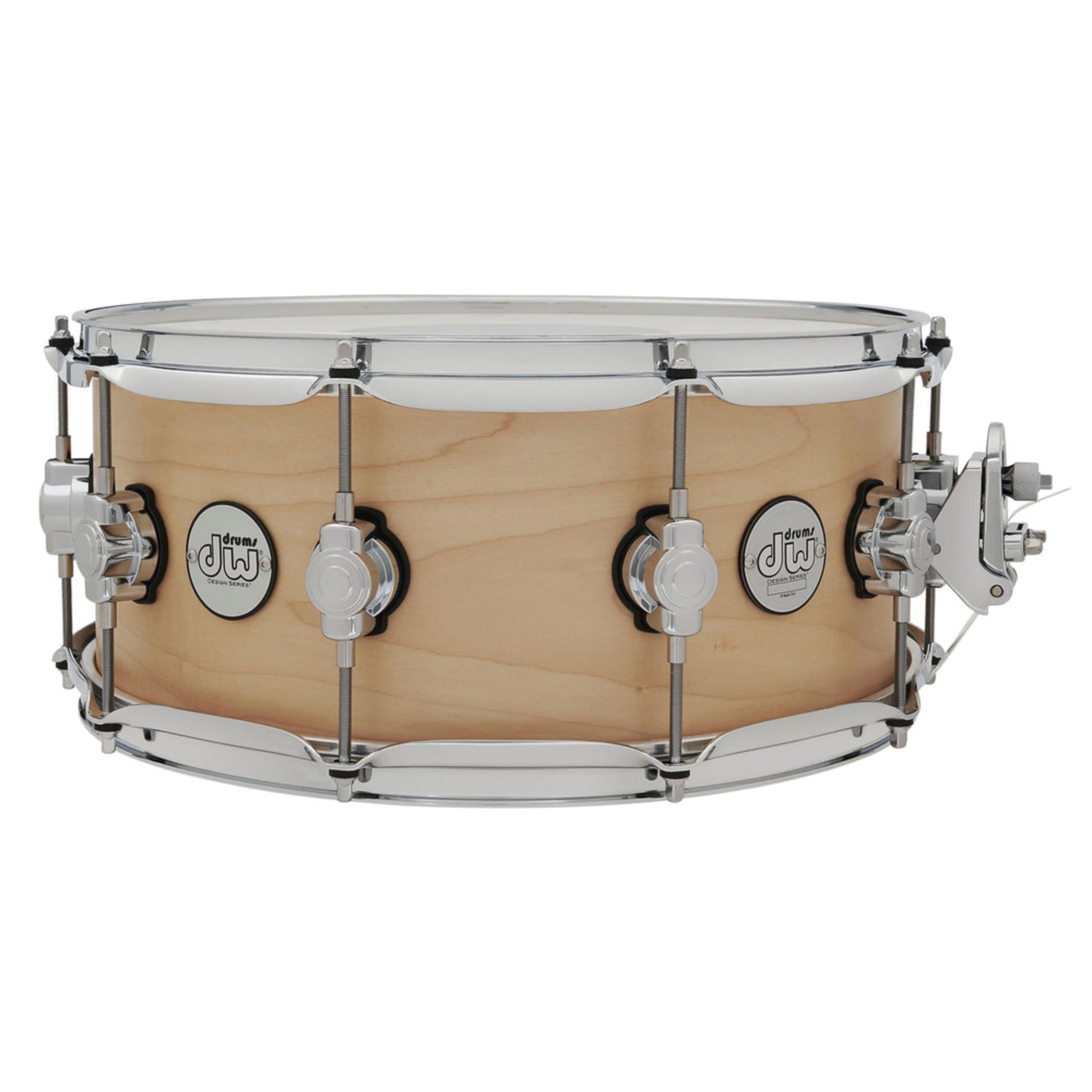 Dw Design Series Snare Drum  6Inch X 14Inch, Natural Satin