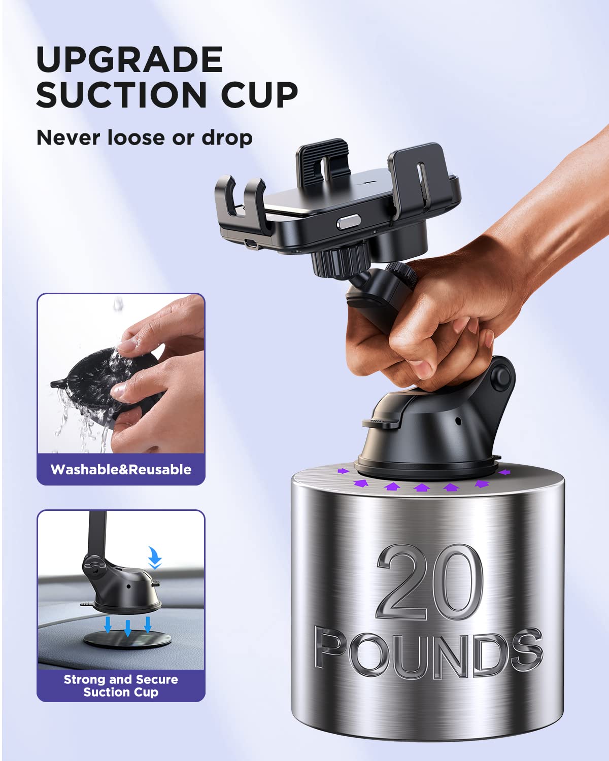 Wireless Car Charger,15W Qi Fast Charging Car Charger Phone Holder Mount, Auto Clamping Alignment Windshield Dashboard Air Vent