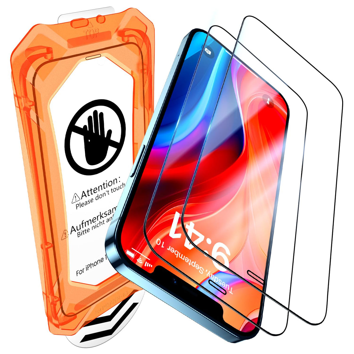 Uniqueme For Iphone 12 Pro Max Screen Protector - [Military Grade Shatterproof & 9H+ Hardness] Screen Protector 12 Pro Max Tempe