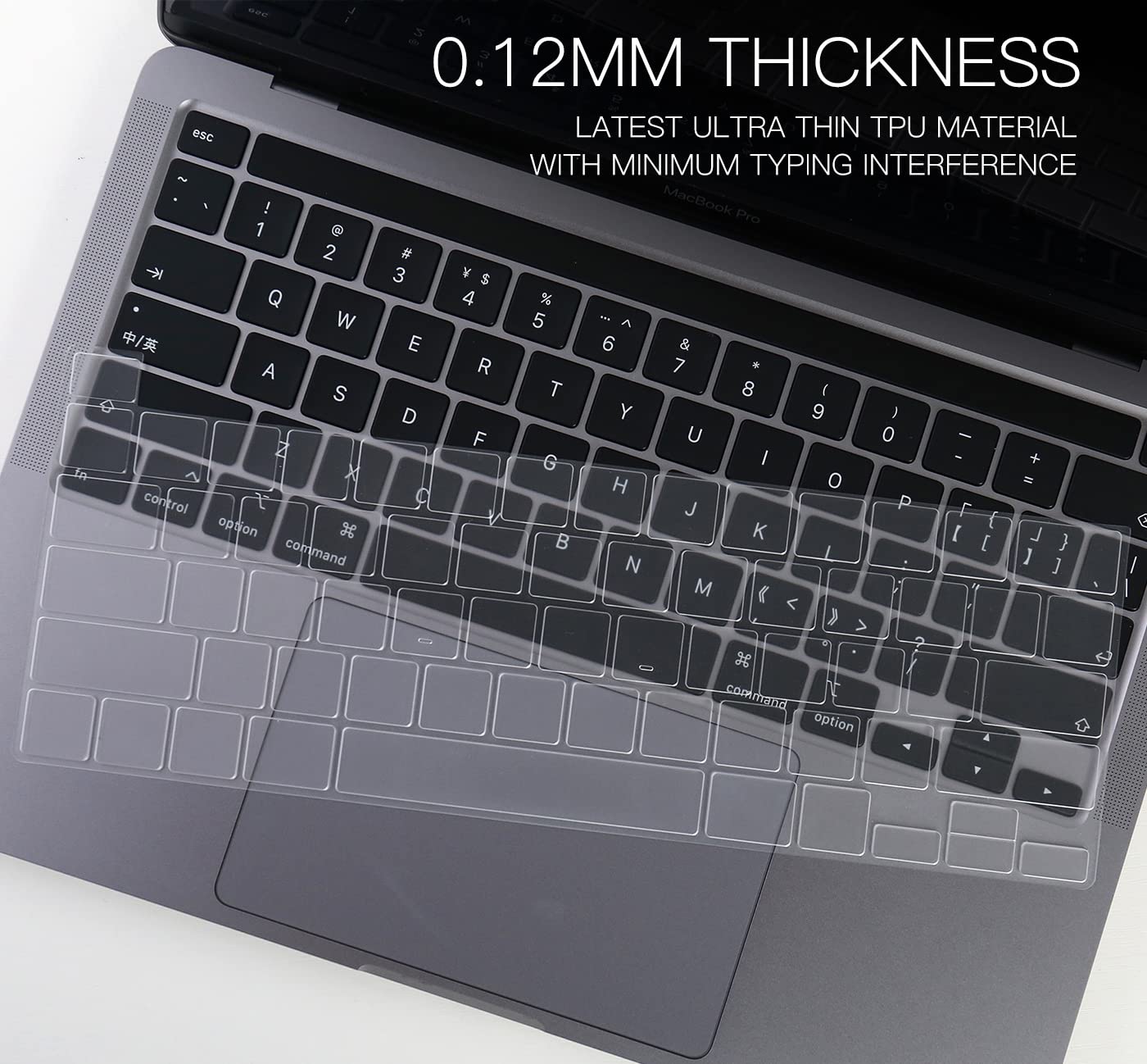 Casebuy Premium Keyboard Cover For Macbook Pro 13 Inch M2 2023 2022, 2021 2020 M1 A2338 A2289 A2251 Ultra Thin Us Keyboard Prote