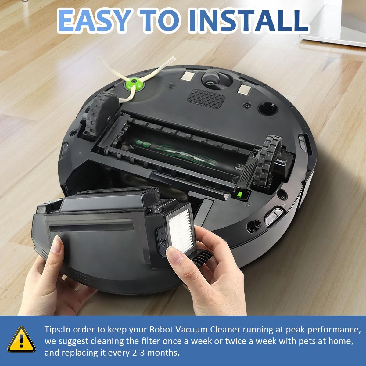 Eagleggo Filters Replacement Parts For I Robot Roomba E, I, J Series I7 I7+/Plus I3 I3+ I4 I6 I6+ I8 I8+ E5 E6 E7 J7 J7+Vacuum C