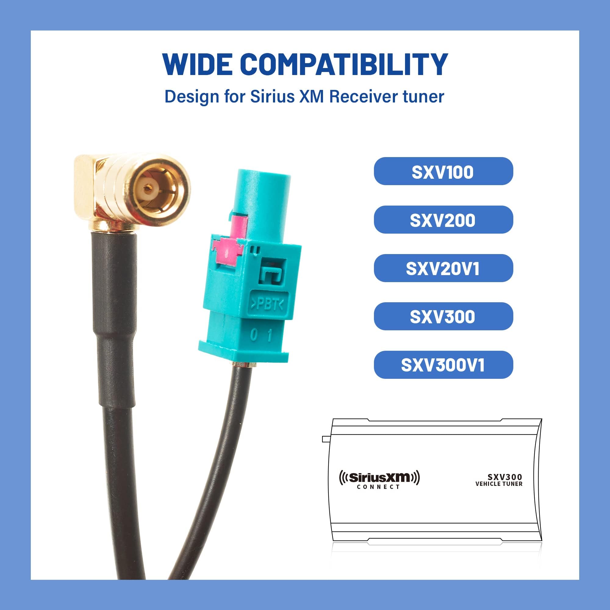 Anina Fakra Z Male To Smb Plug Adapter Connector For Factory Satellite Radio Antenna Adapter To Sirius Xm Receiver Tuner Wire Ha