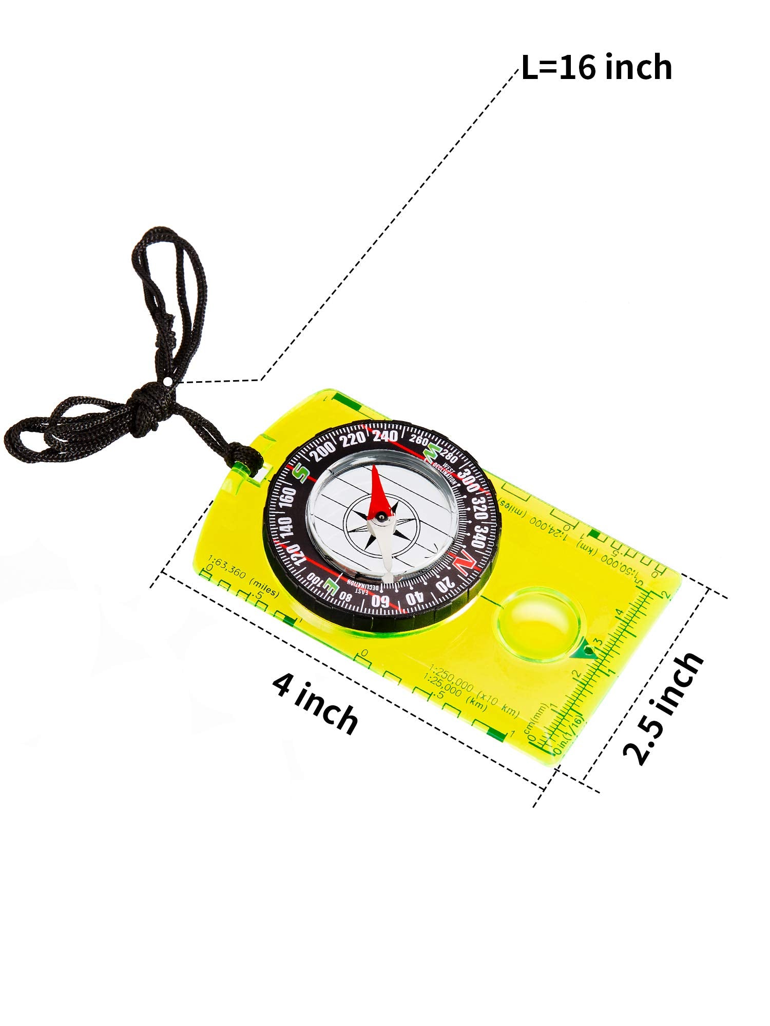 Gejoy 4 Pieces Hiking Compass Orienteering Compass Map Navigation Gear Wilderness Survival Gifts For Kids Outdoor Hunting Campin