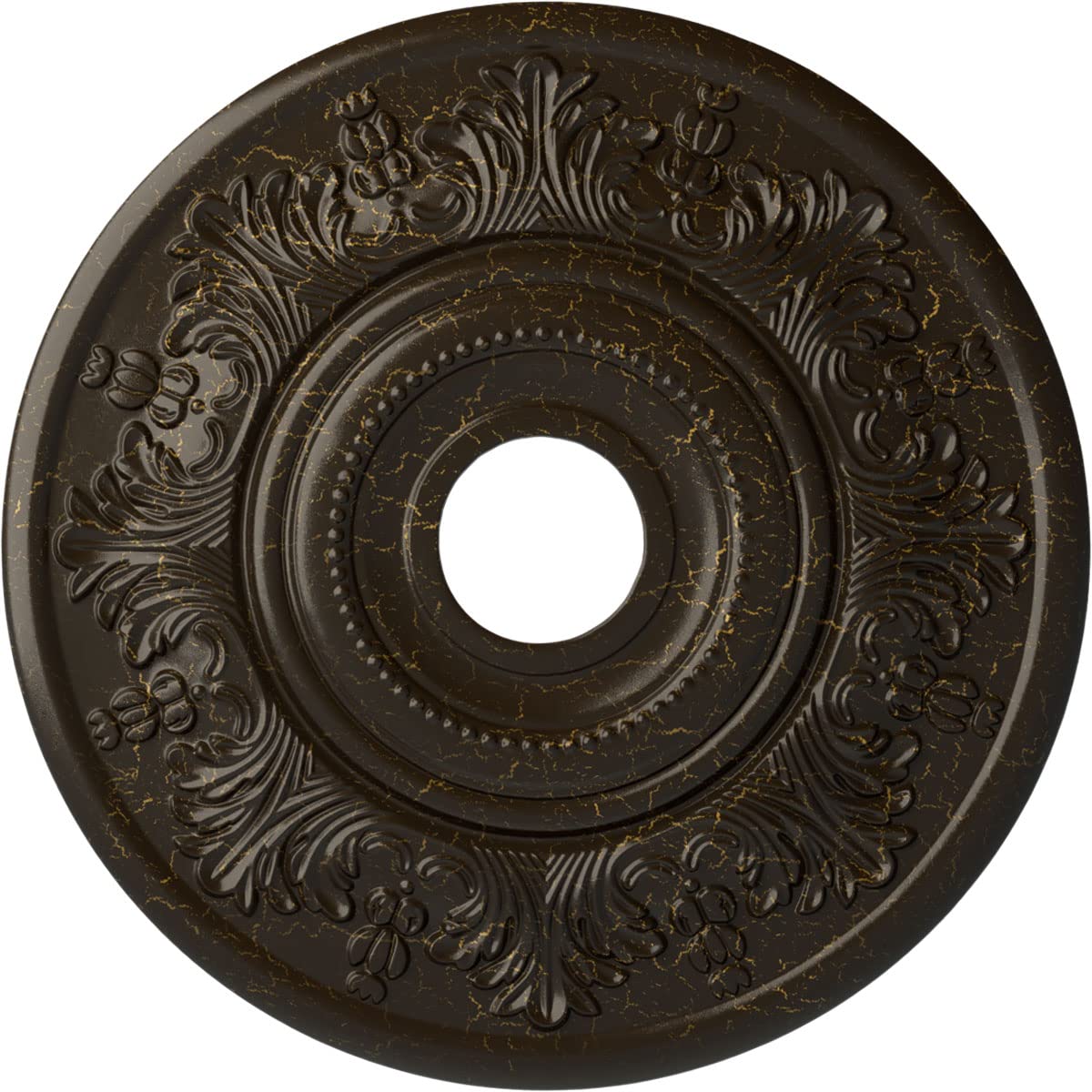 Ekena Millwork Cm20Vishc Vienna Ceiling Medallion, 20''Od X 3 1/2''Id X 1 1/2''P, Hand Painted Stone Hearth Crackle