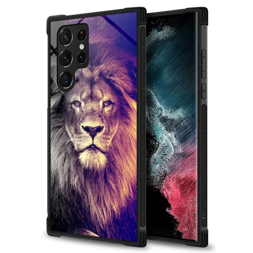 Samsung Galaxy S23 Ultra Case,Lion Gaze Galaxy S23 Ultra Cases For Boys Men,Anti Scratch Soft Tpu Pattern Design Case Compatible