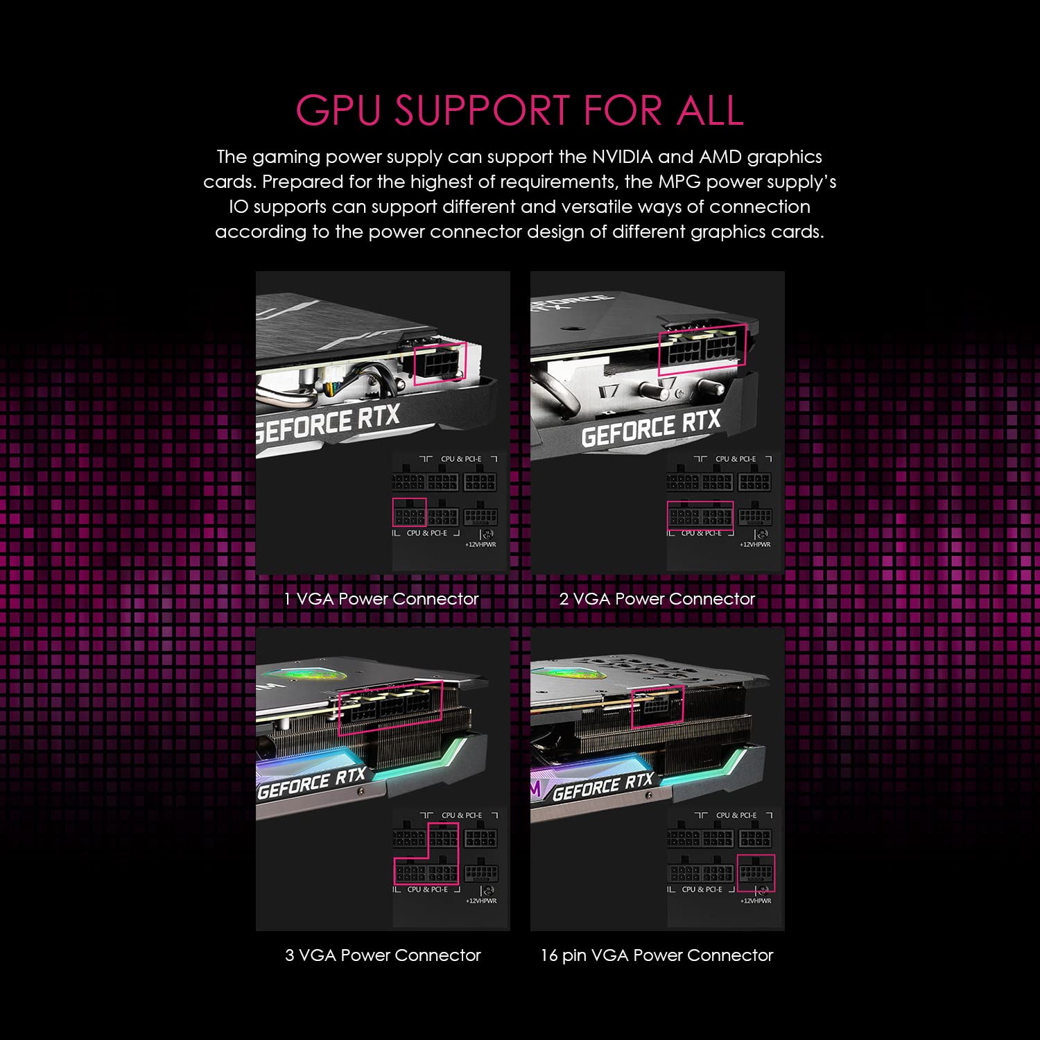 Msi Mpg A850G Pcie 5.1 & Atx 3.1 Gaming Power Supply - Full Modular - 80 Plus Gold Certified 850W - 100% Japanese 105C Capacitor