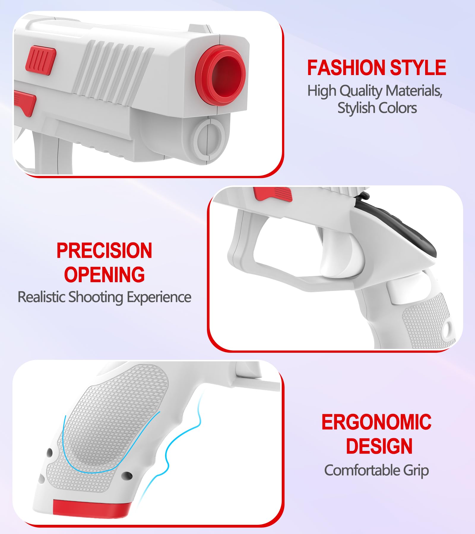 Yrxvw Weighted Pistoi Grip Vr Stock Controller Accessories For Oculus/Meta Quest 3S/3, Anti Slip Handle Enhances Fps Games Exper