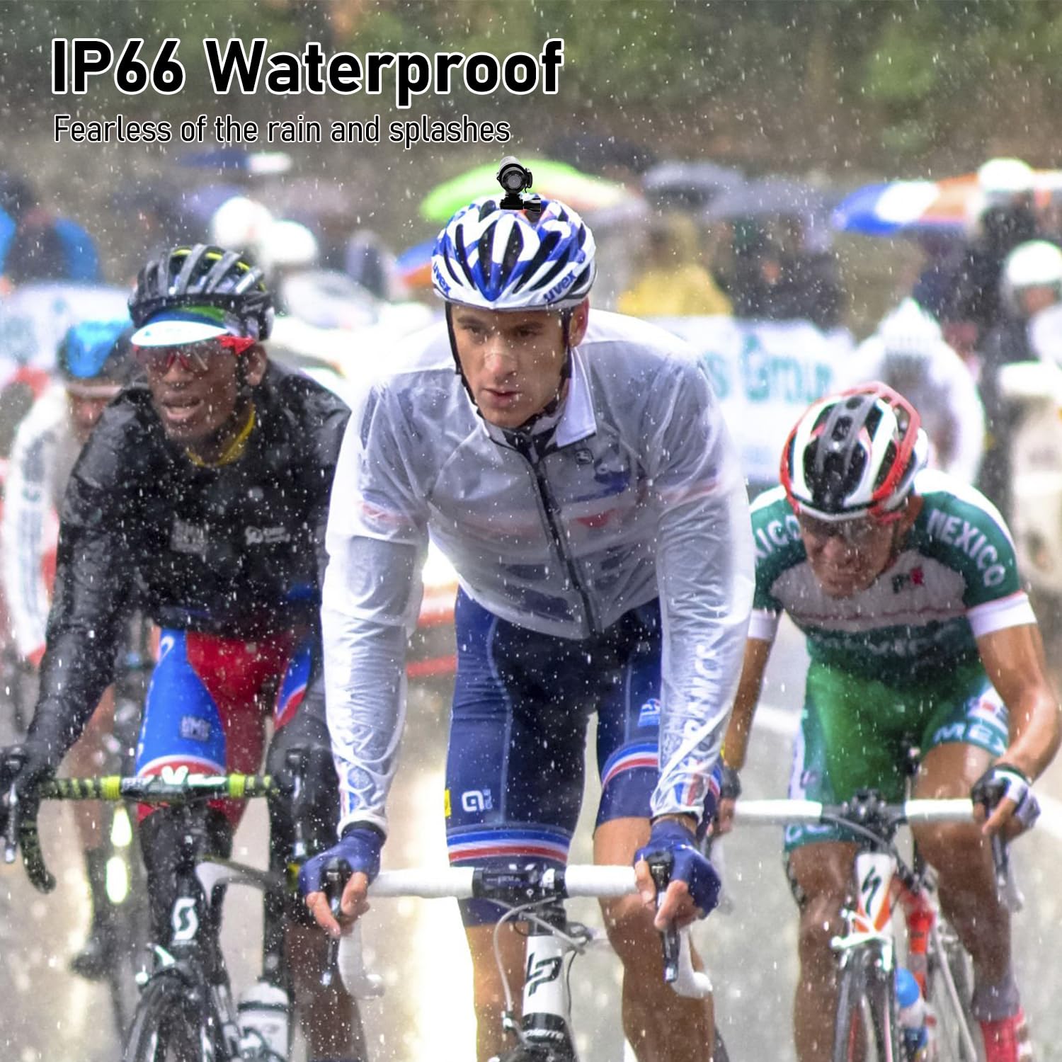 Bayehngs Wifi Helmet Camera, Hd 1080P Bike Motorcycle Helmet Camera, Ip66 Waterproof Action Camera For Cars, Bicycle, Motorbike