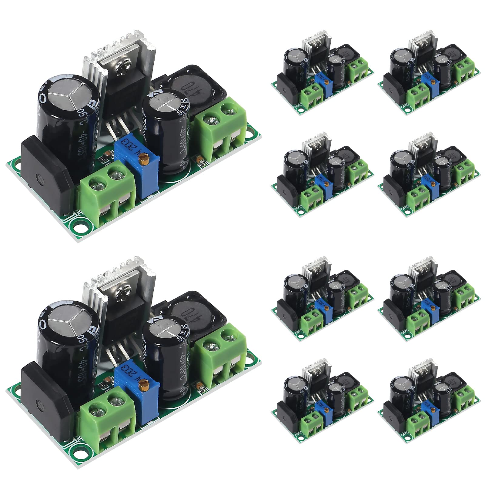 Diitao 10Pcs Ac/Dc To Dc Step Down Buck Converter Module Lm2596Hv Adjustable Voltage Regulator