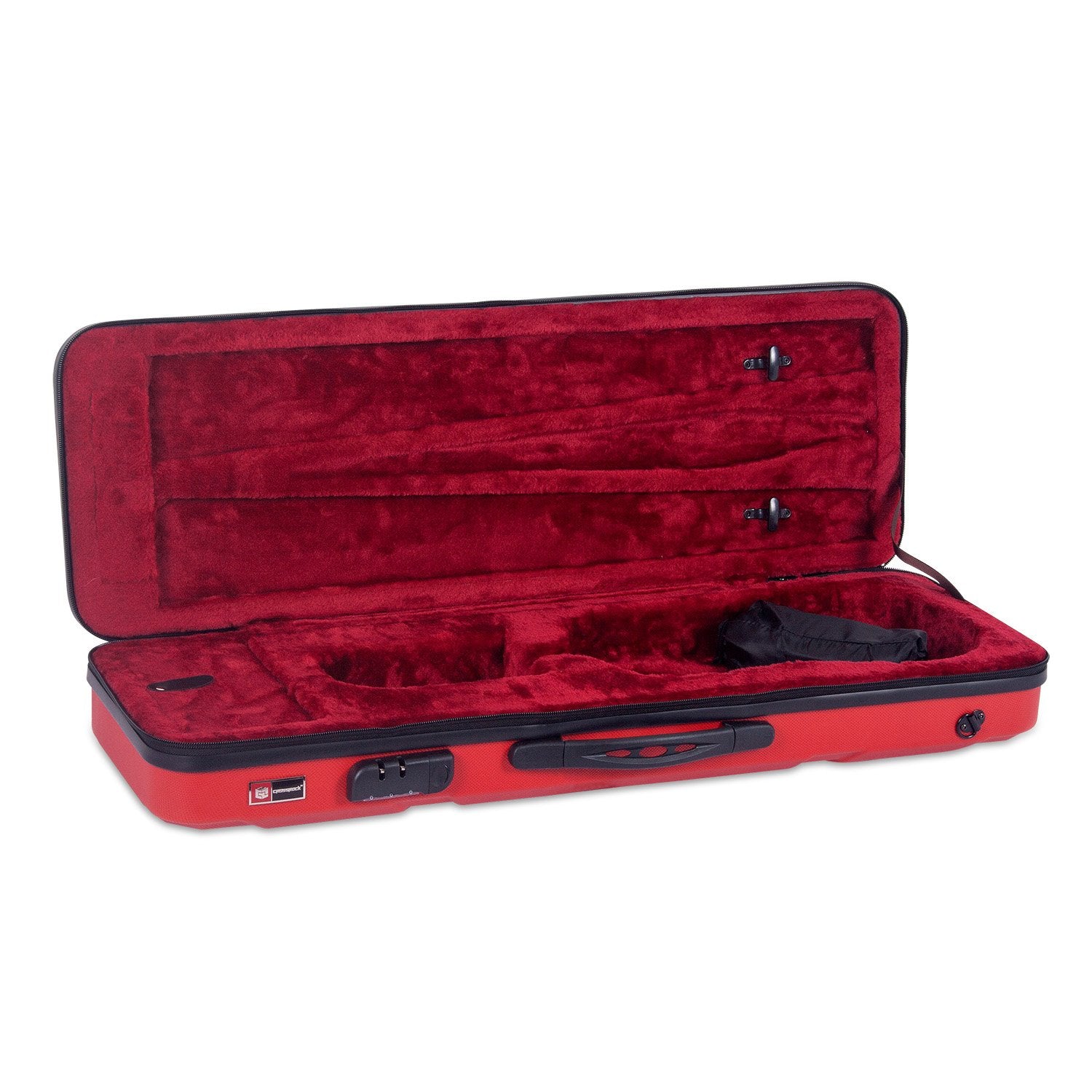 Crossrock Cra400Vfrd 4/4 Full Size Violin Case, Zippered Abs Molded Backpack Style In Red