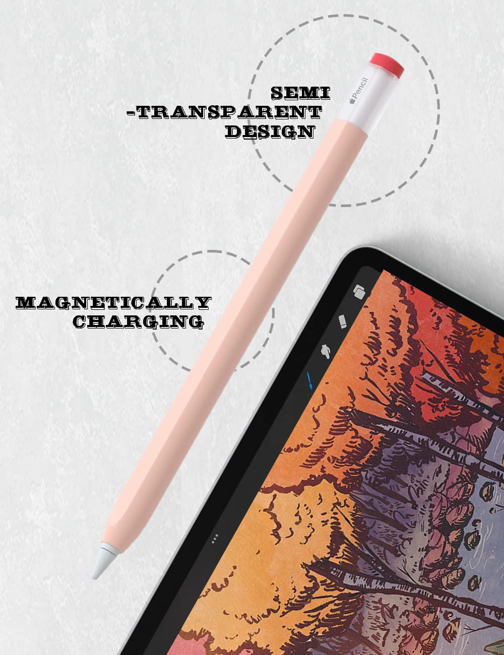 2 Pack Silicone Pencil Case Compatible With Apple Pencil 2Nd Generation Only,Case Cover Sleeve Accessories Protective Skin Holde