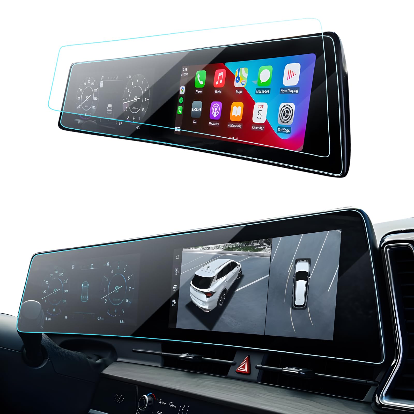 Lantu 2Pcs Car Screen Protector For 2023 2024 Kia Sportage (Sx/Sx Prestige/Sportage X Pro/Sportage X Pro Prestige) Accessories N