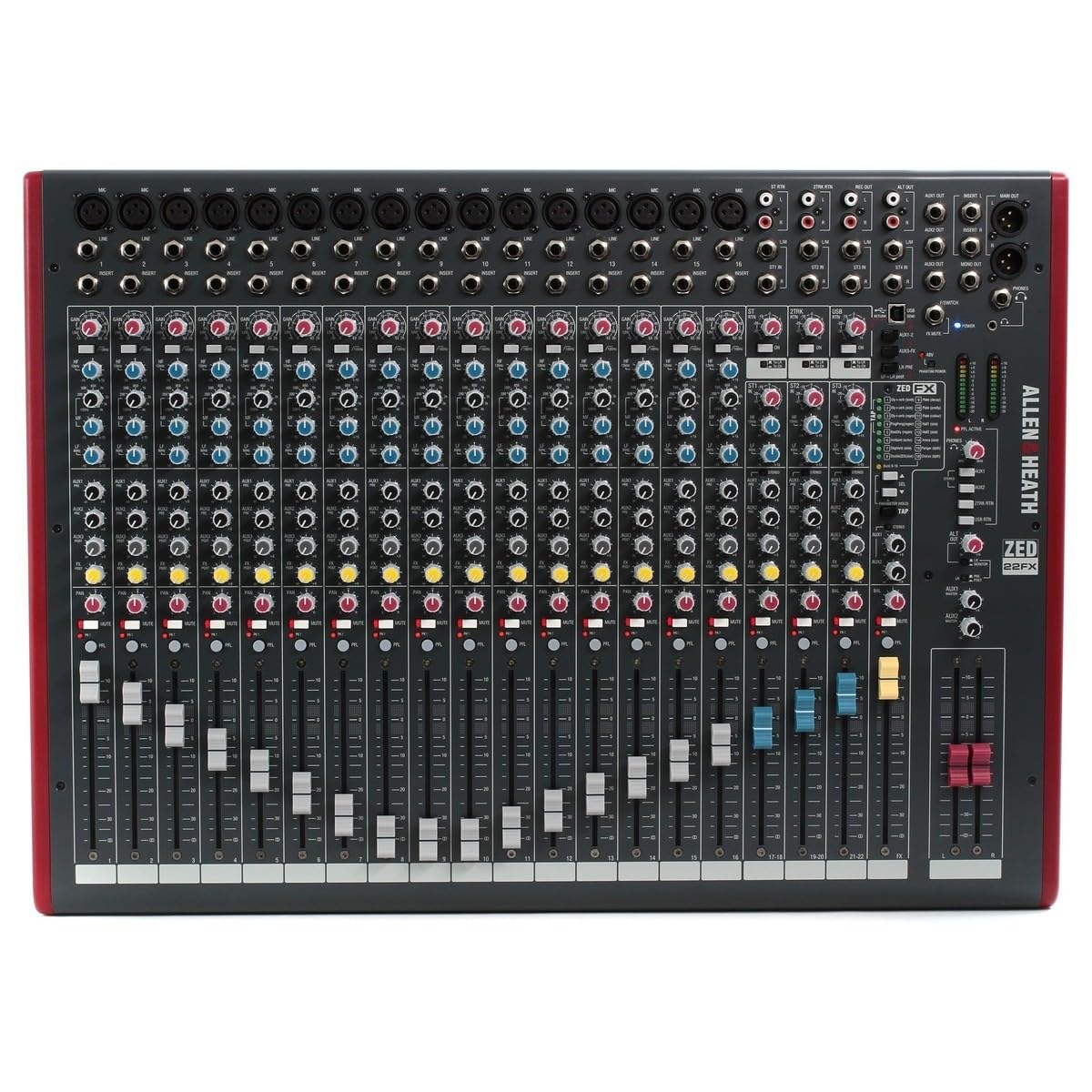 Allen & Heath Zed 22Fx   22 Channel Touring Quality Mixer With Onboard Fx And Usb I/O (Ah Zed 22Fx)