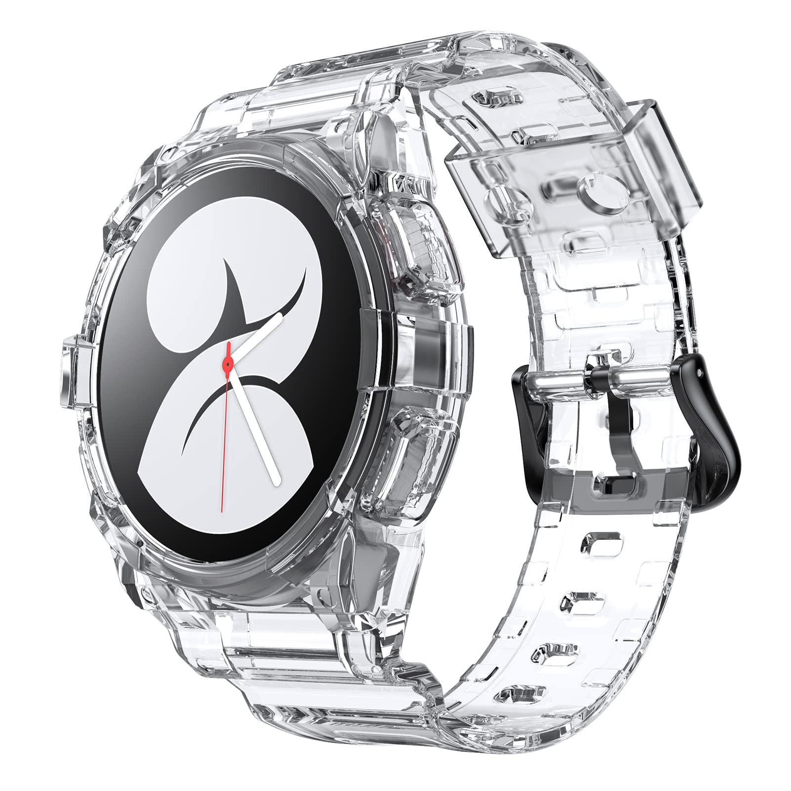 Notocity For Galaxy Watch 4 Galaxy Watch 5 Watch 6 40Mm Band, Clear Band With Protective Case Replacement Strap For Galaxy Watch