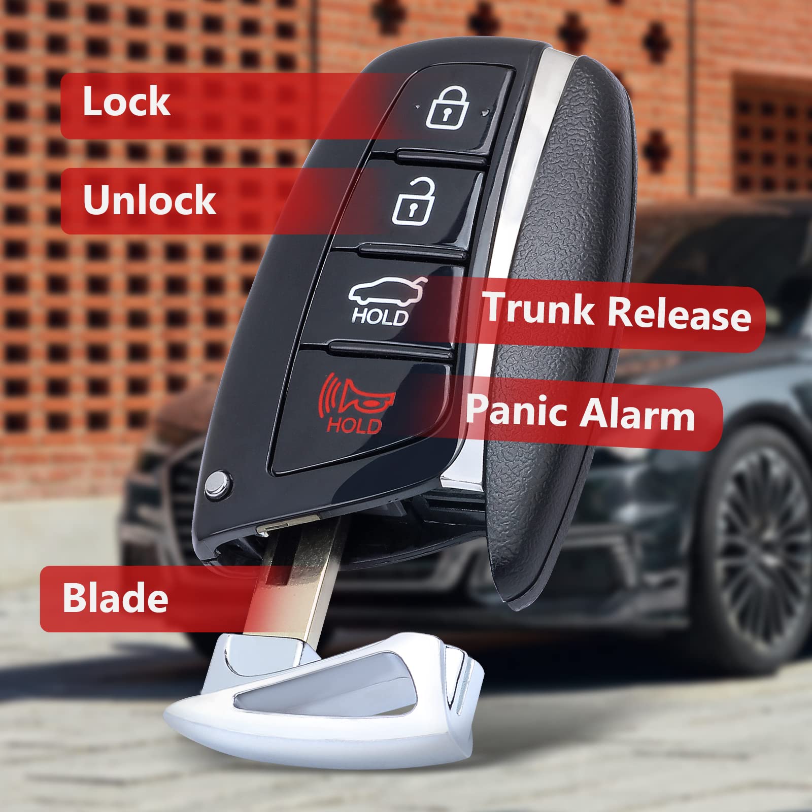 Aichiyu Key Fob Replacement Keyless Entry Smart Remote Control For Hyundai Santa Fe Sport 2013 2014 2015 2016 2017 2018 315Mhz I