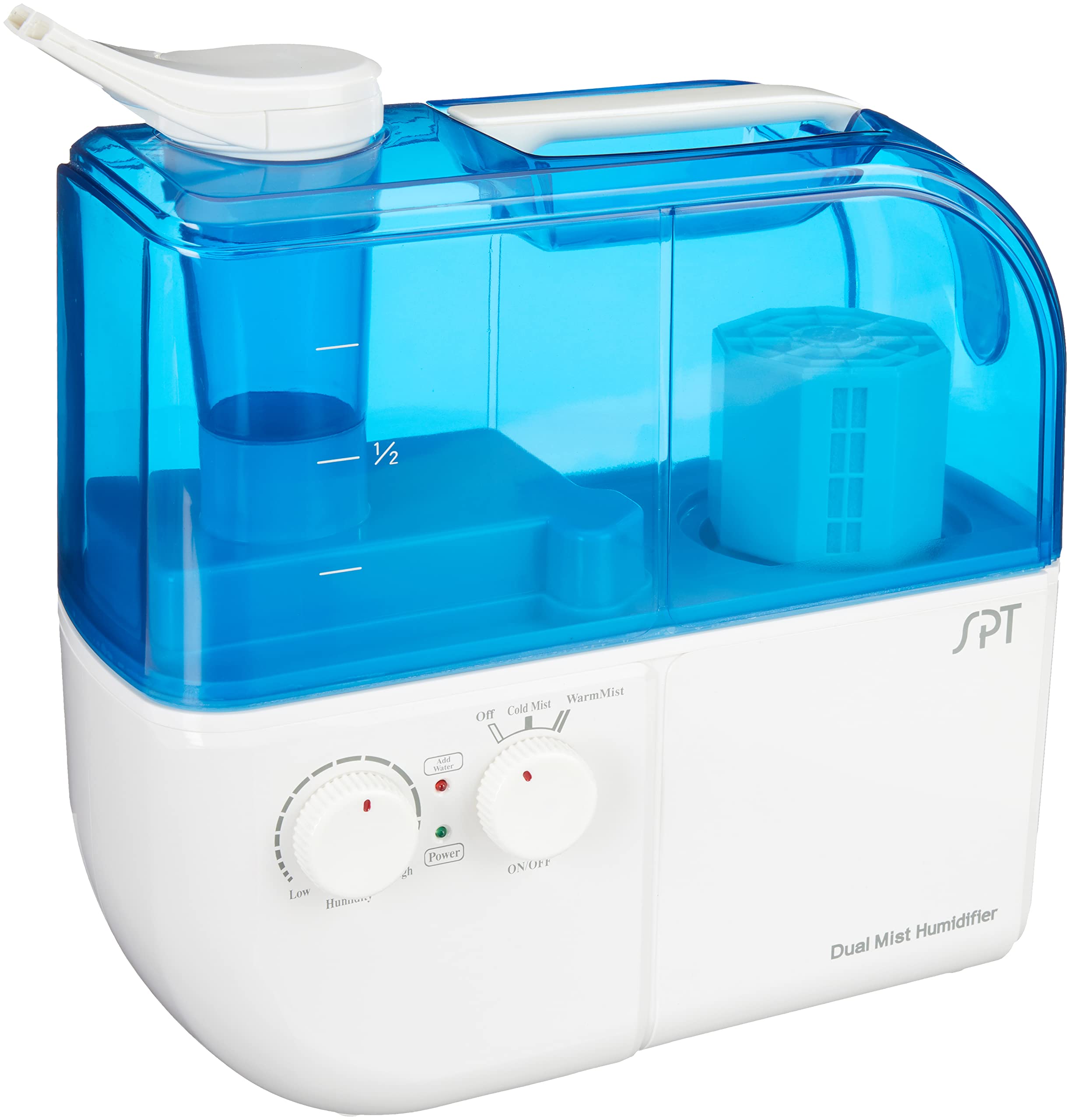 Dual Mist Ultrasonic Humidifier (Warm/Cool)   Blue