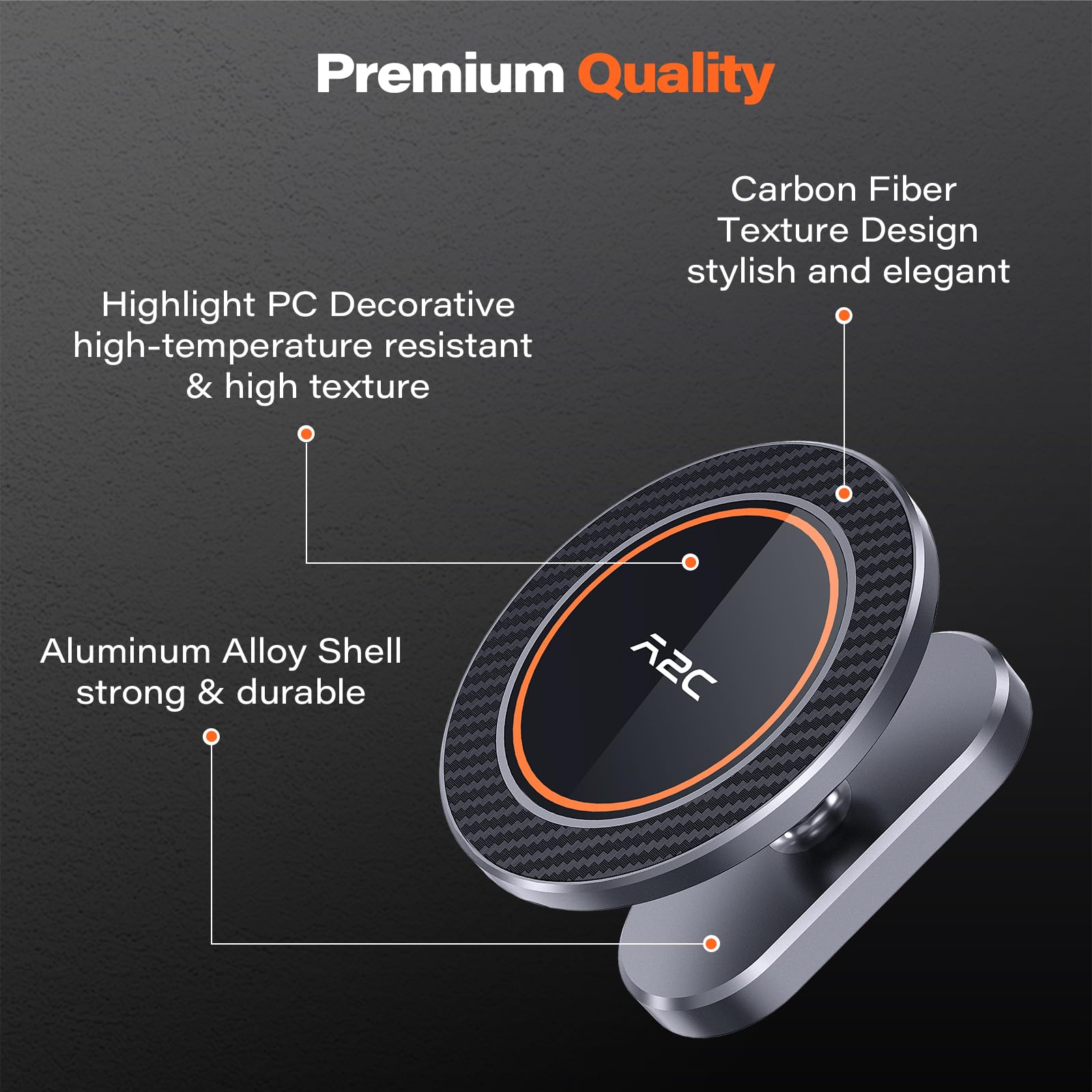 A2C All-Metal Gym Magnetic Phone Holder For Magsafe,High-End Workout Essentials Gift For Men Women,[Dual Magnet] Portable Phone