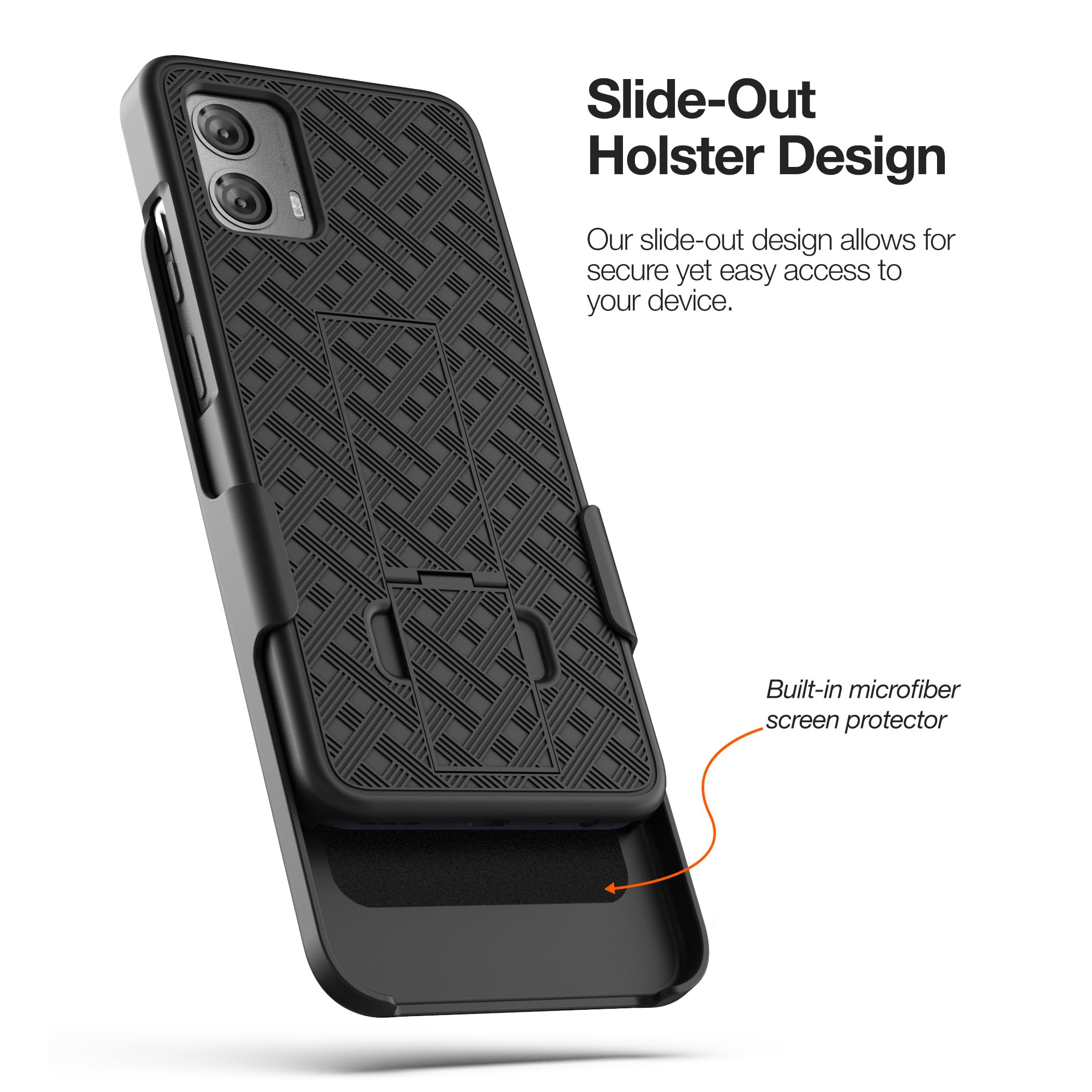 Encased Belt Case For Moto G 5G 2024   Slim Case With Holster Clip (Motorola G 5G 2024)