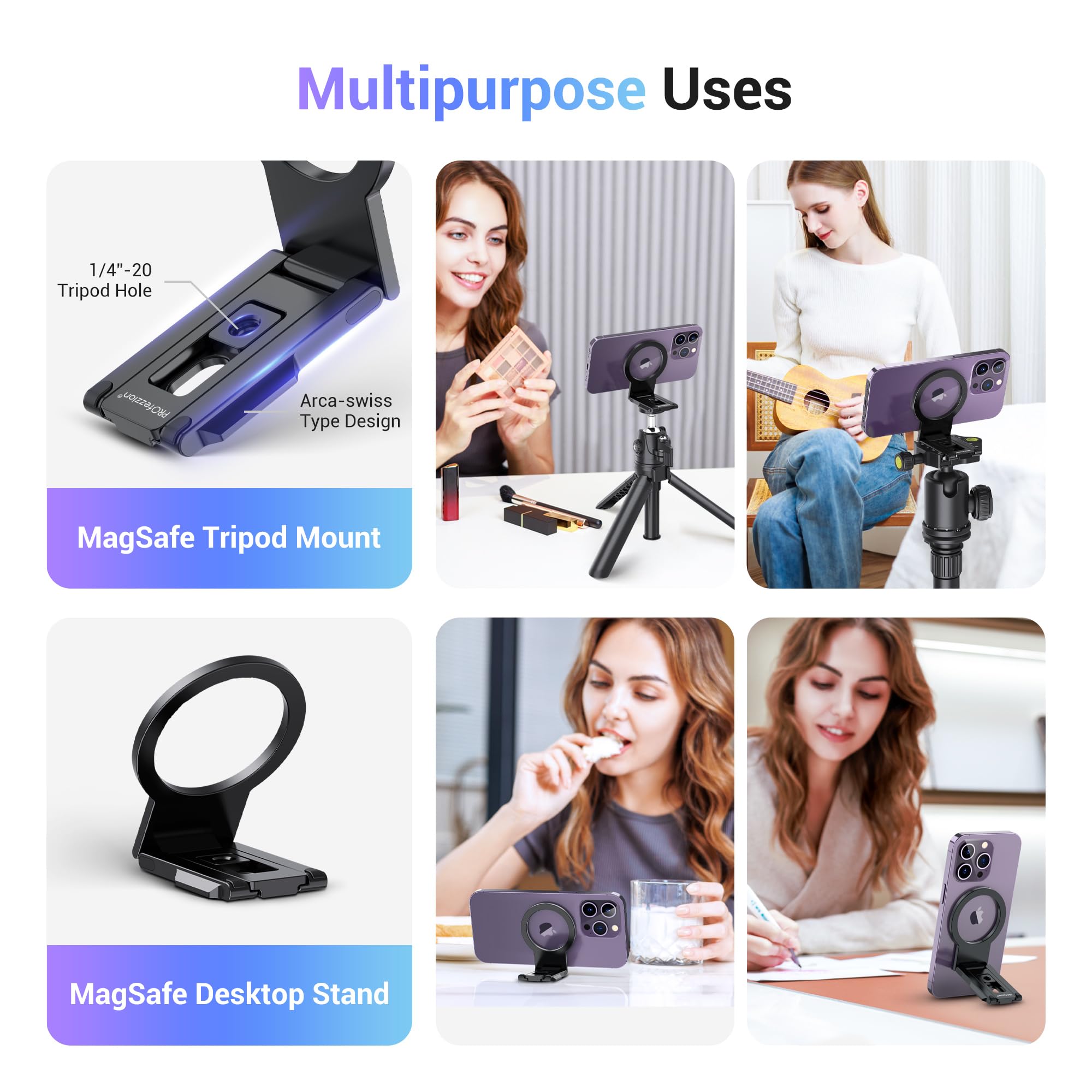 Profezzion Metal Continuity Camera Mount   Compatible Iphone Webcam Mount With Mag Safe For Mac Desktops & Displays, Imac 2017 /