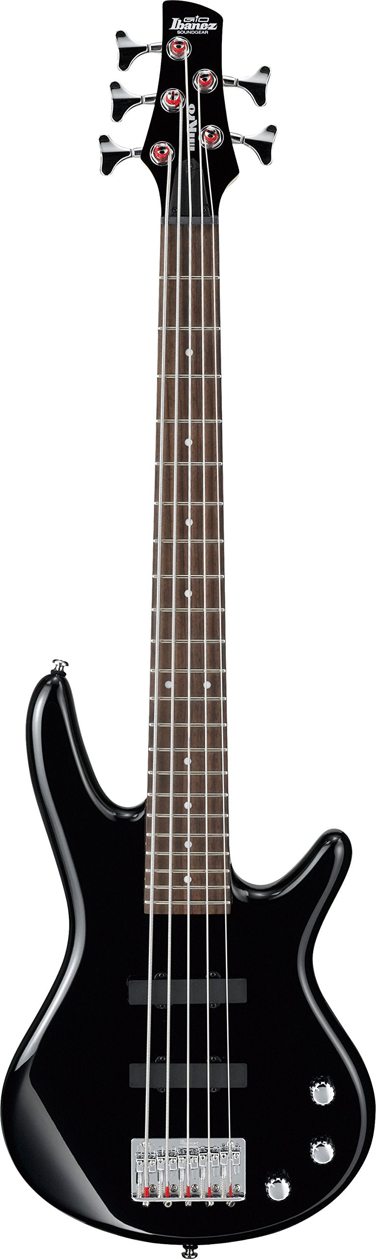 Ibanez 5 String Bass Guitar, Right, Black (Gsrm25Bk)