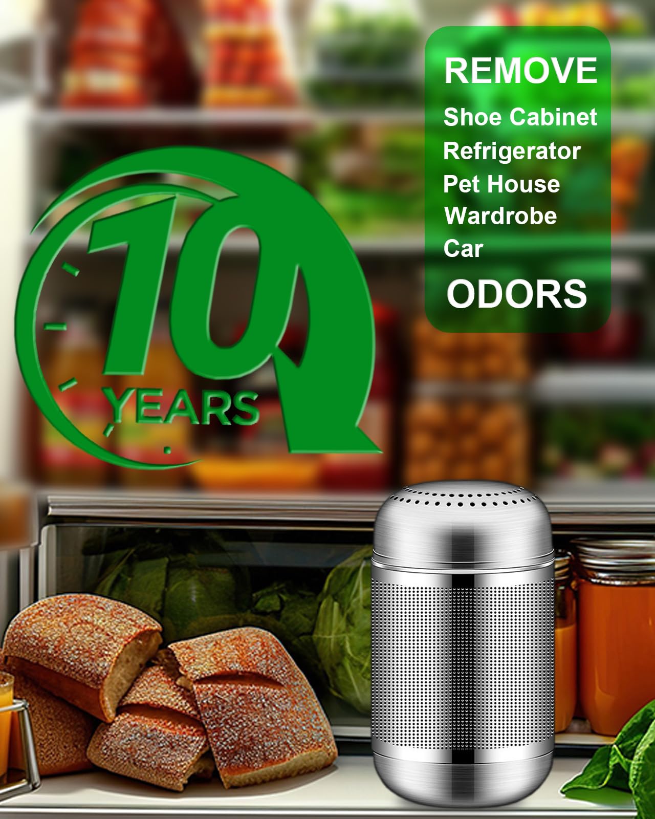 Refrigerator Deodorizer Lasts For 10 Years Refrigerator Odor Eliminator Fridge Deodorizer 2Pcs