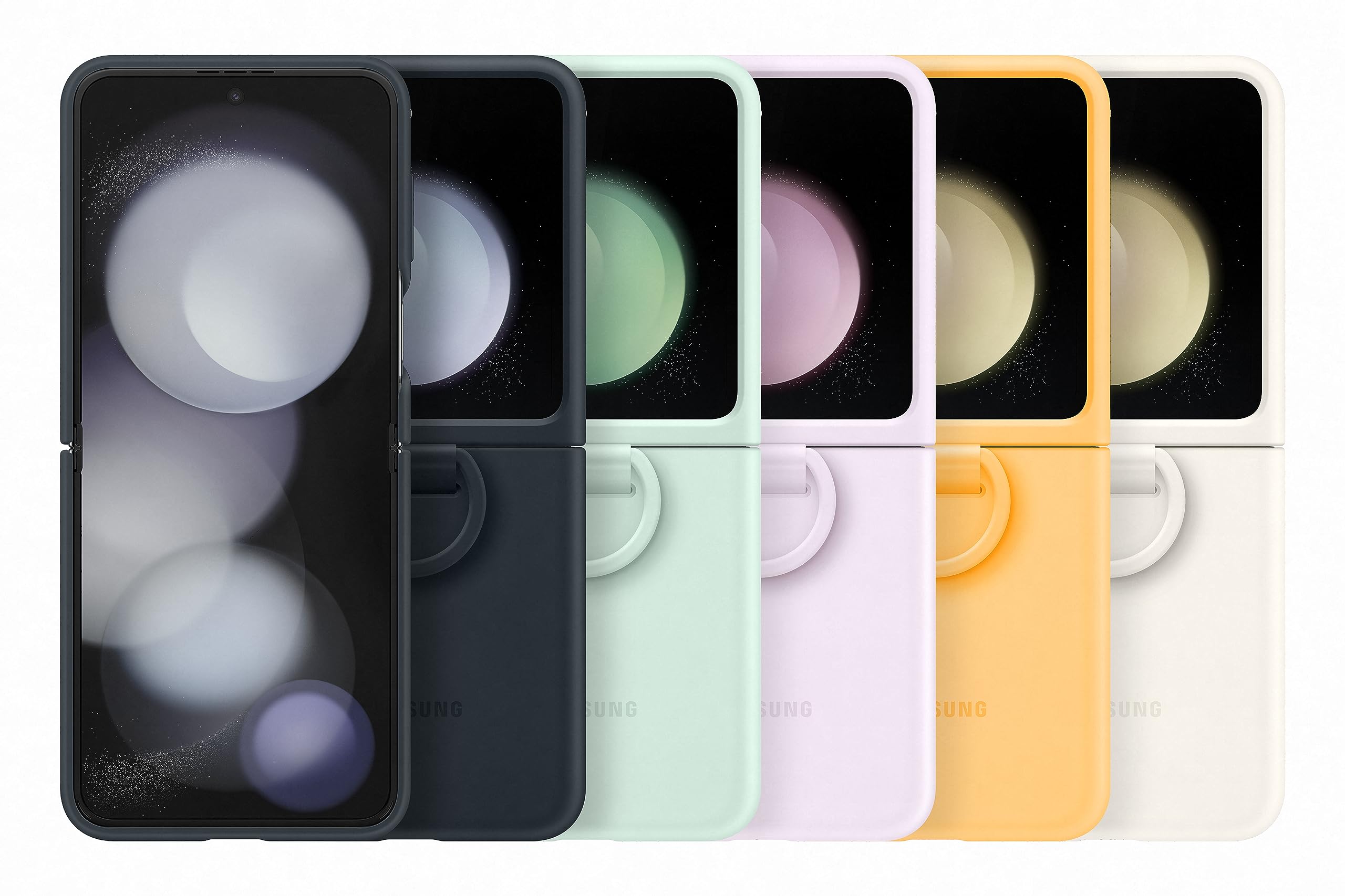 Samsung Galaxy Official Silicone Case With Ring For Z Flip5, Indigo