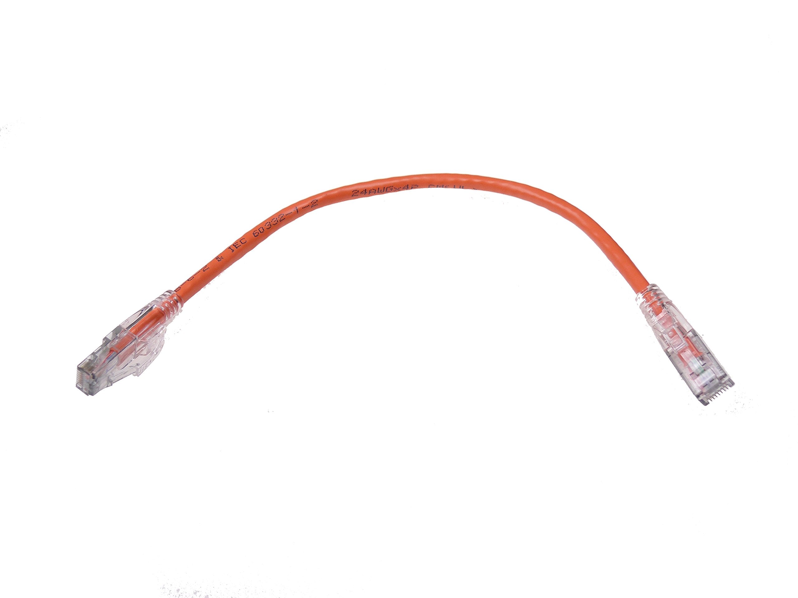 Ntw 1 Ft. Lockable Cat6 Patented Net Lock Rj45 Ethernet Network Patch Cable (Utp), Snagless, Orange