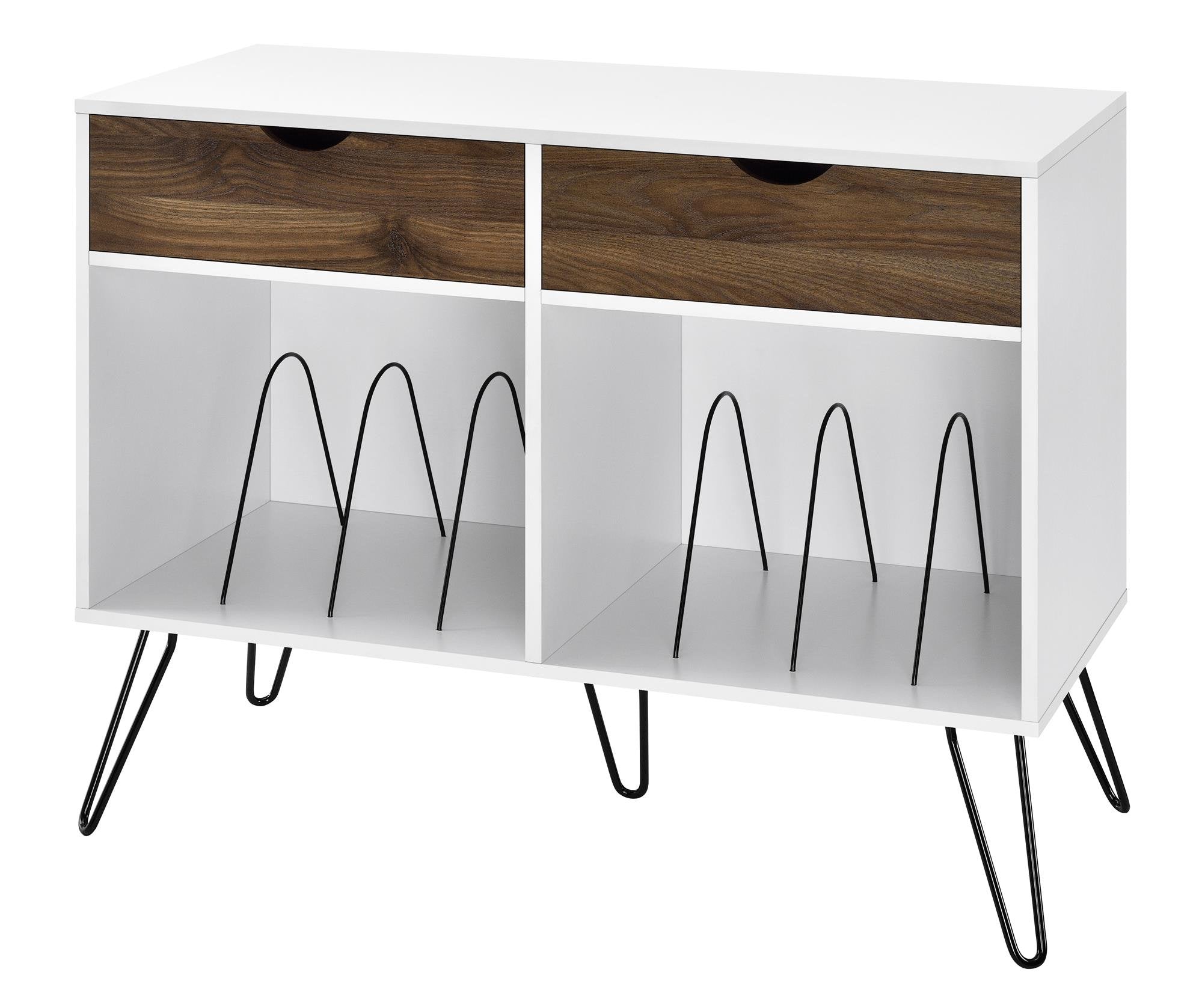Novogratz Concord Turntable Stand, White