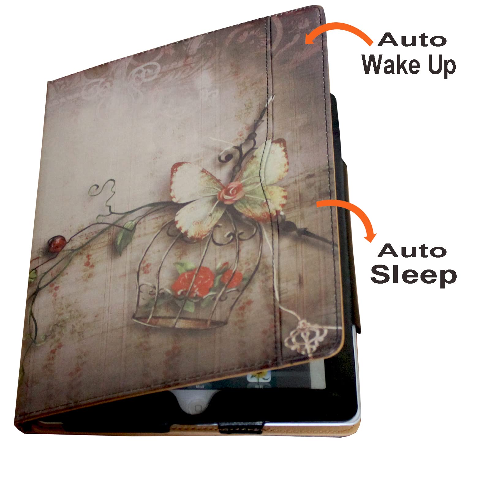 Jytrend Case For Ipad Air 11 Inch 6Th Gen(M2 2024) /10.9 Air 5Th /Air 4Th Generation, Folio Stand Magnetic Smart Cover With Pocket For Air 6/5/4 A2902 A2903 A2588 A2589 A2316 A2324 (Butterfly Flower)