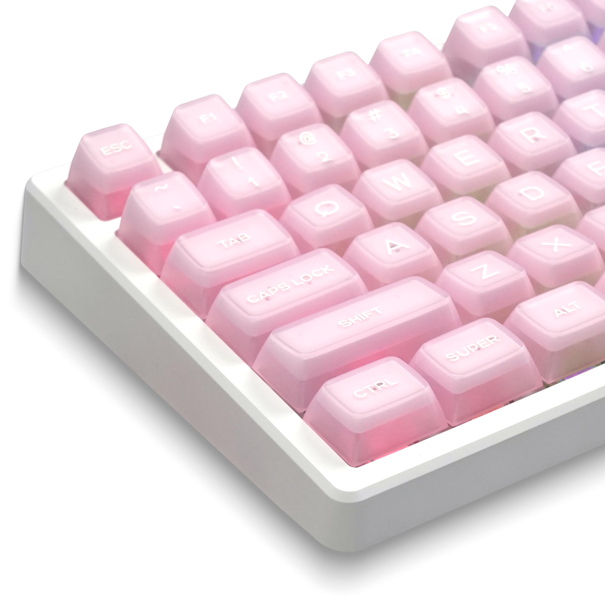 Xvx Translucent Key Caps, Double Shot Pbt Keycaps, Sa Profile Key Caps 100 Percent 142 Keys, Custom Keycap Set Compatible With 6