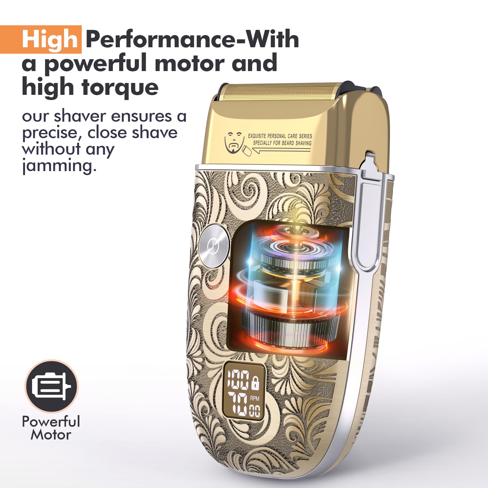 Bestauty Electric Razor For Men, Travel Foil Shaver With Enhanced Triple Head [Ultra Close Shave], Wet & Dry Beard Shaver, Recha