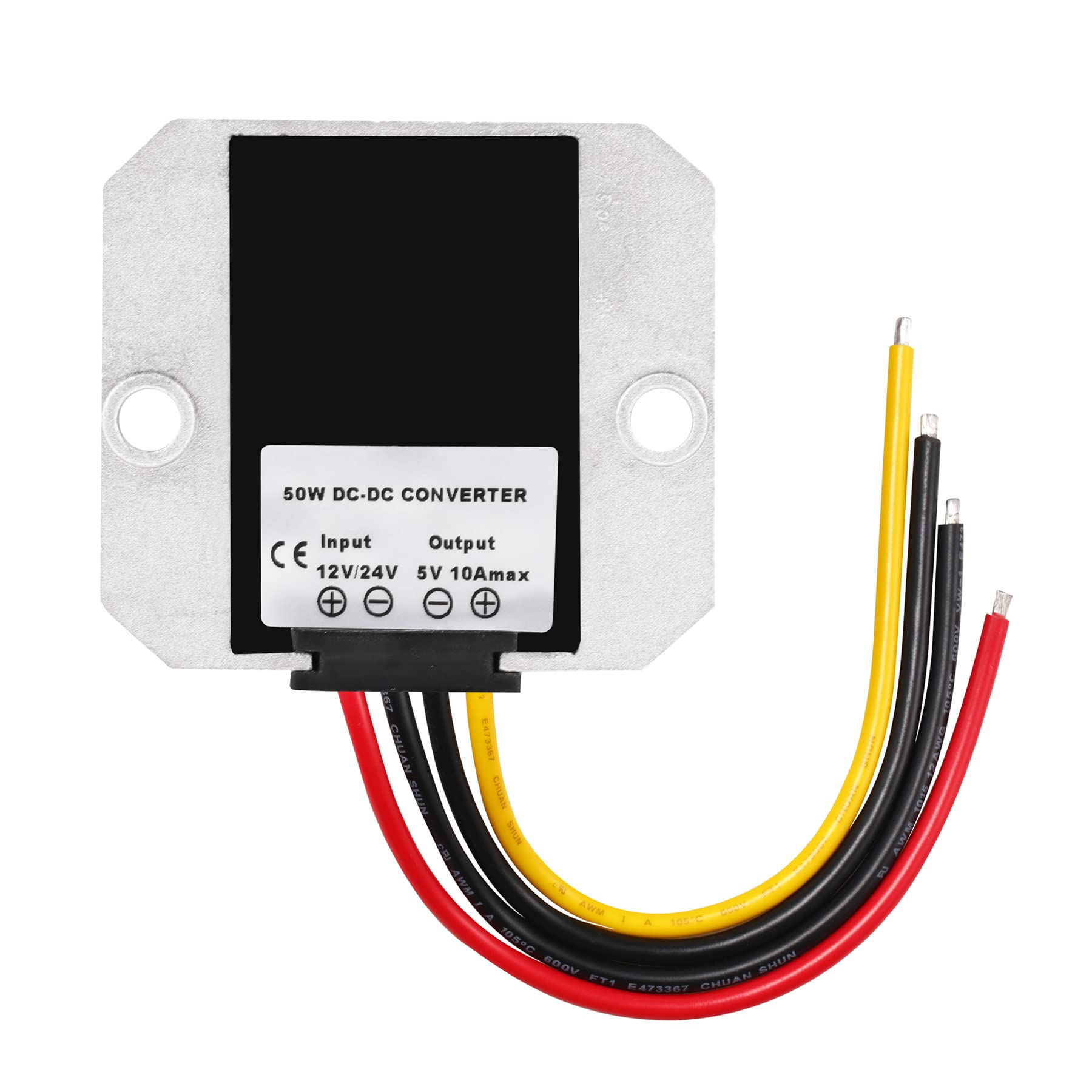 Mggi Dc To Dc 12V/24V To 5V 10A 50W Voltage Reducer Converter Regulator, Step Down Converter Regulator Waterproof Power Supply M