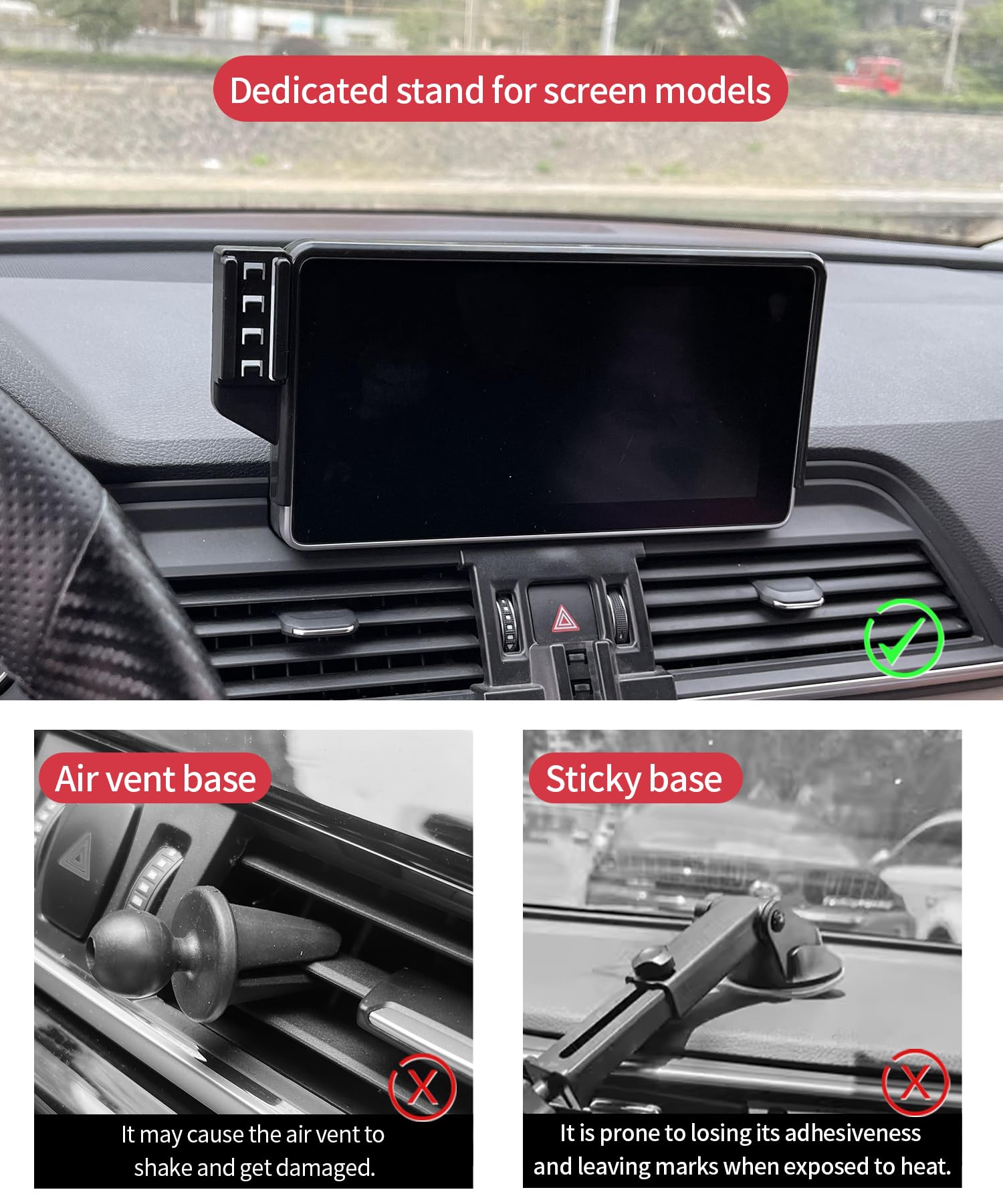 Masergogo Car Phone Holder For 2018-2020 Audi Q5/Sq5/2018-2019 A5/S5/Rs5/2017-2019 A4/S4, 360 Rotation, 8.3 Inch Screen Fixed Cl