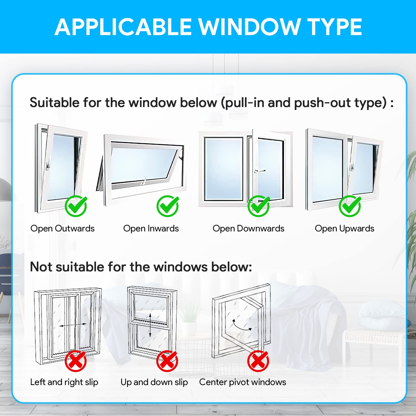 Gruntbear Portable Air Conditioner Window Seal, 500Cm (197'') Ac Casement Window Seal Kit, Hot Air Stop Air Exchange Guards With