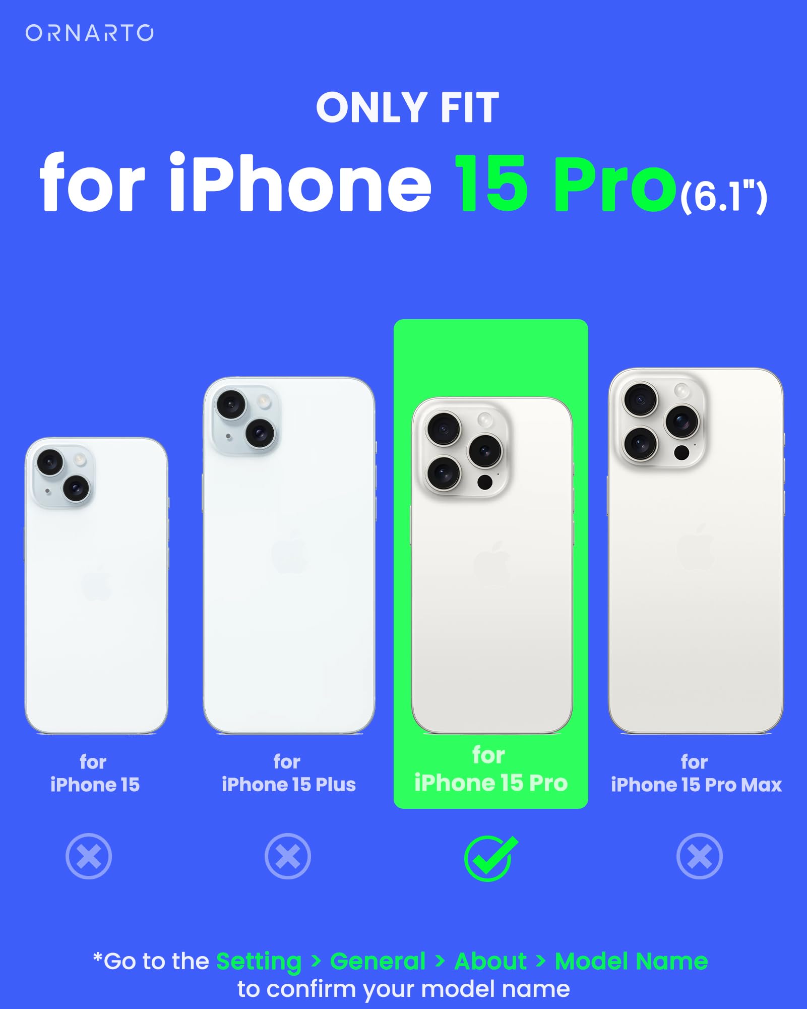 Ornarto Air Case For Iphone 15 Pro Clear, Compatible With Magsafe, Military Grade Drop Protection Cover With Built In Air White