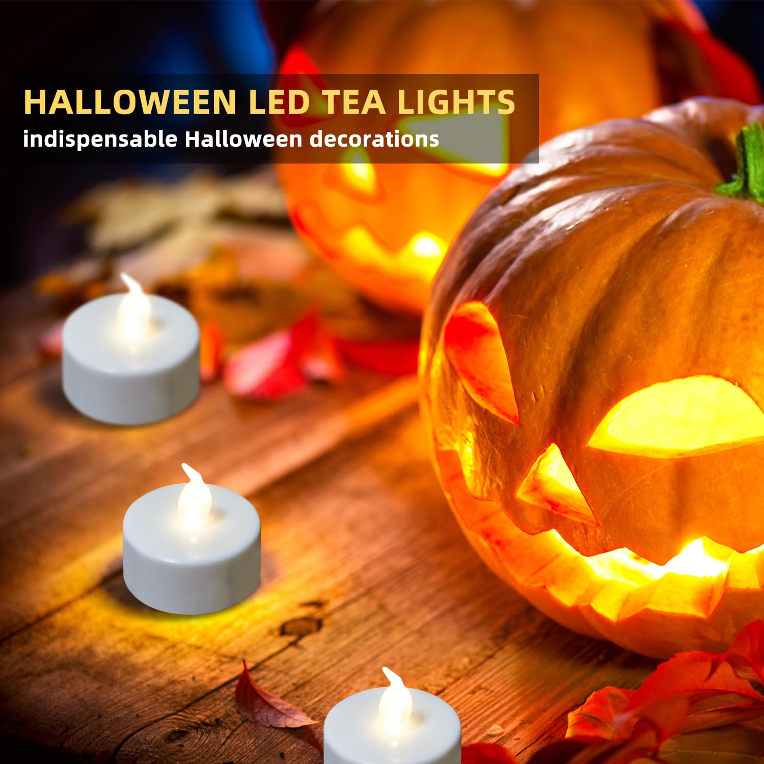 Oshine 50 Pack Battery Operated Tea Lights: Flameless Votive Candles Realistic Bright Flickering Led Ted Lights Candles Lamp Las