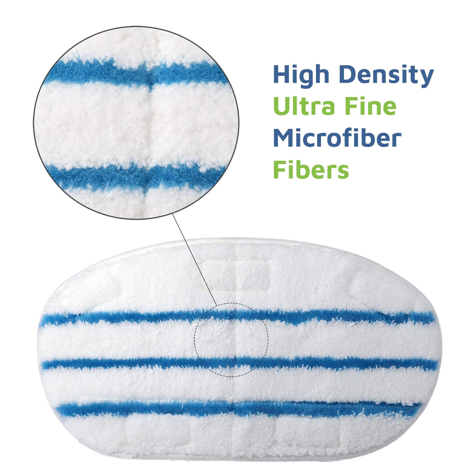 12 Pack Steam Mop Replacement Pad For Pursteam Thermapro 10 In 1 Steam Mop, Washable Reusable Steamer Pads By F Flammi