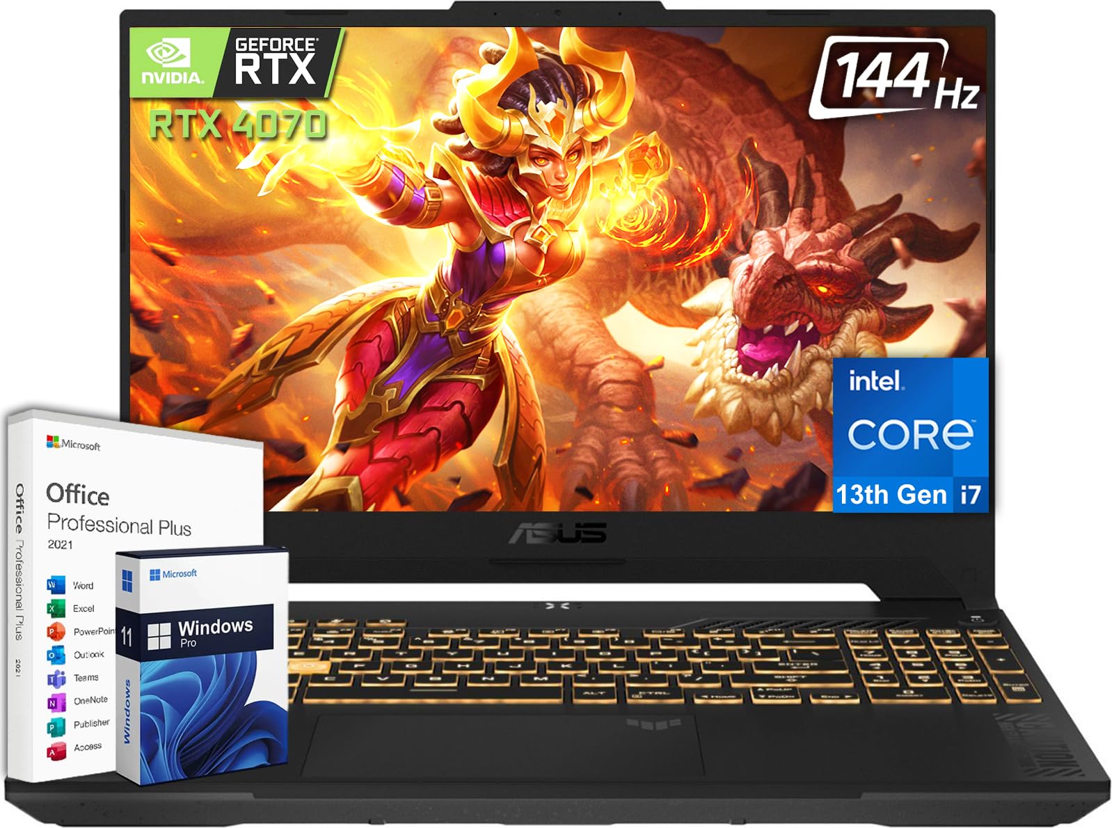 Asus Tuf 15.6 Gaming Laptop, Intel I7 13620H (Beats I9 12900),15.6'' Fhd 144Hz Display, Nvidia Geforce Rtx 4070, 32Gb Ddr5 Ram, 