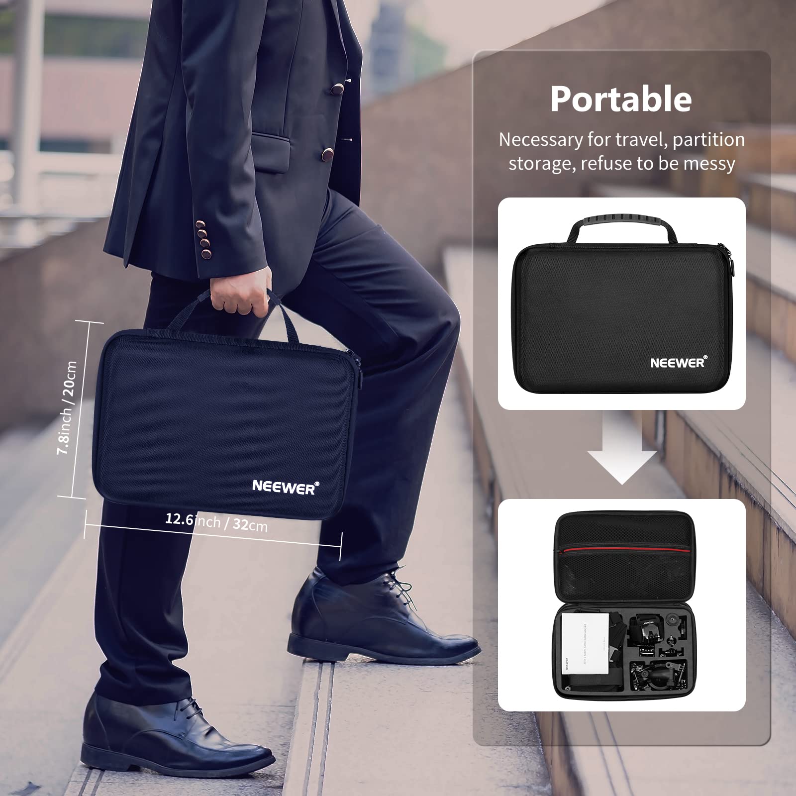 Neewer 50 In 1 Action Camera Accessory Kit Compatible With Gopro Hero 12 11 10 9 Dji Osmo 4 3 2 Insta360 X3 X2 Go 3 Sjcam Dbpowe