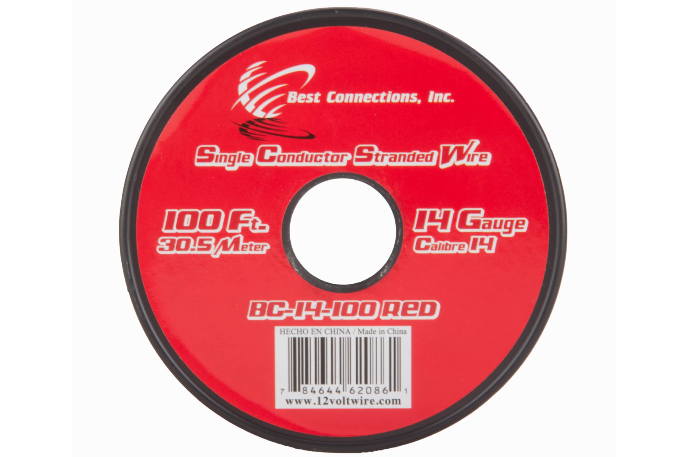 Audiopipe AP-14-100 14 Gauge 100 ft Car Audio Remote Wire Copper Clad Aluminum Red