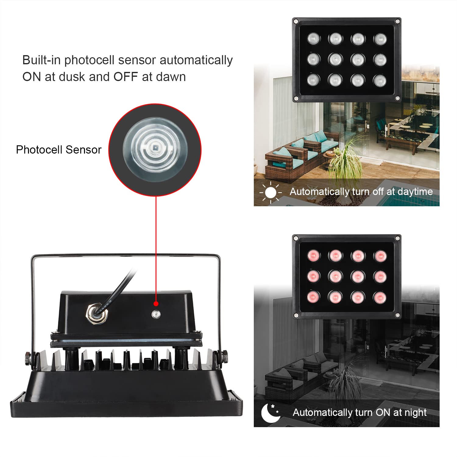 Univivi Infrared Illuminator, 850Nm 12 Leds 90 Degree Wide Angle Ir Illuminator For Night Vision, Waterproof Led Infrared Light