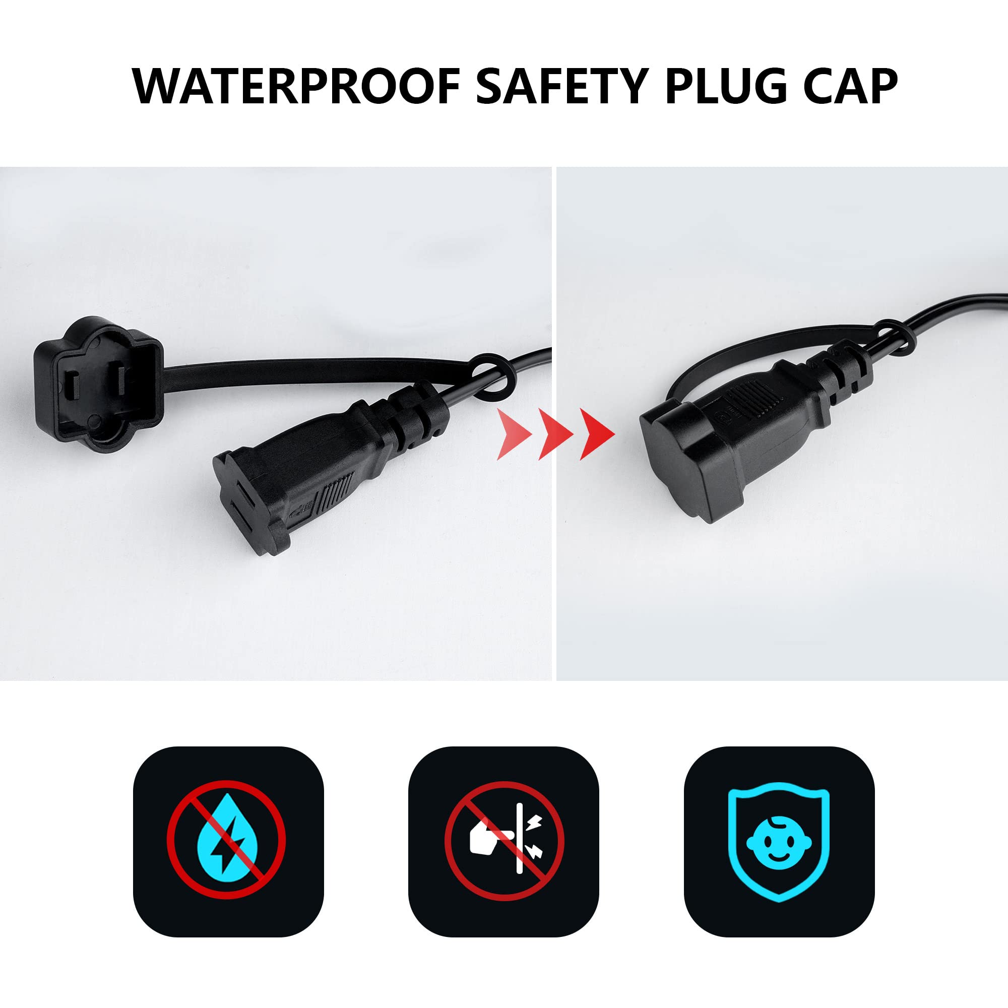 2 Prong Extension Power Cord 15 Ft, Elecan Us Ac Male To Female Power Cable 125V 10A Etl Listed Outlets For Nema 5 15P To Nema 5