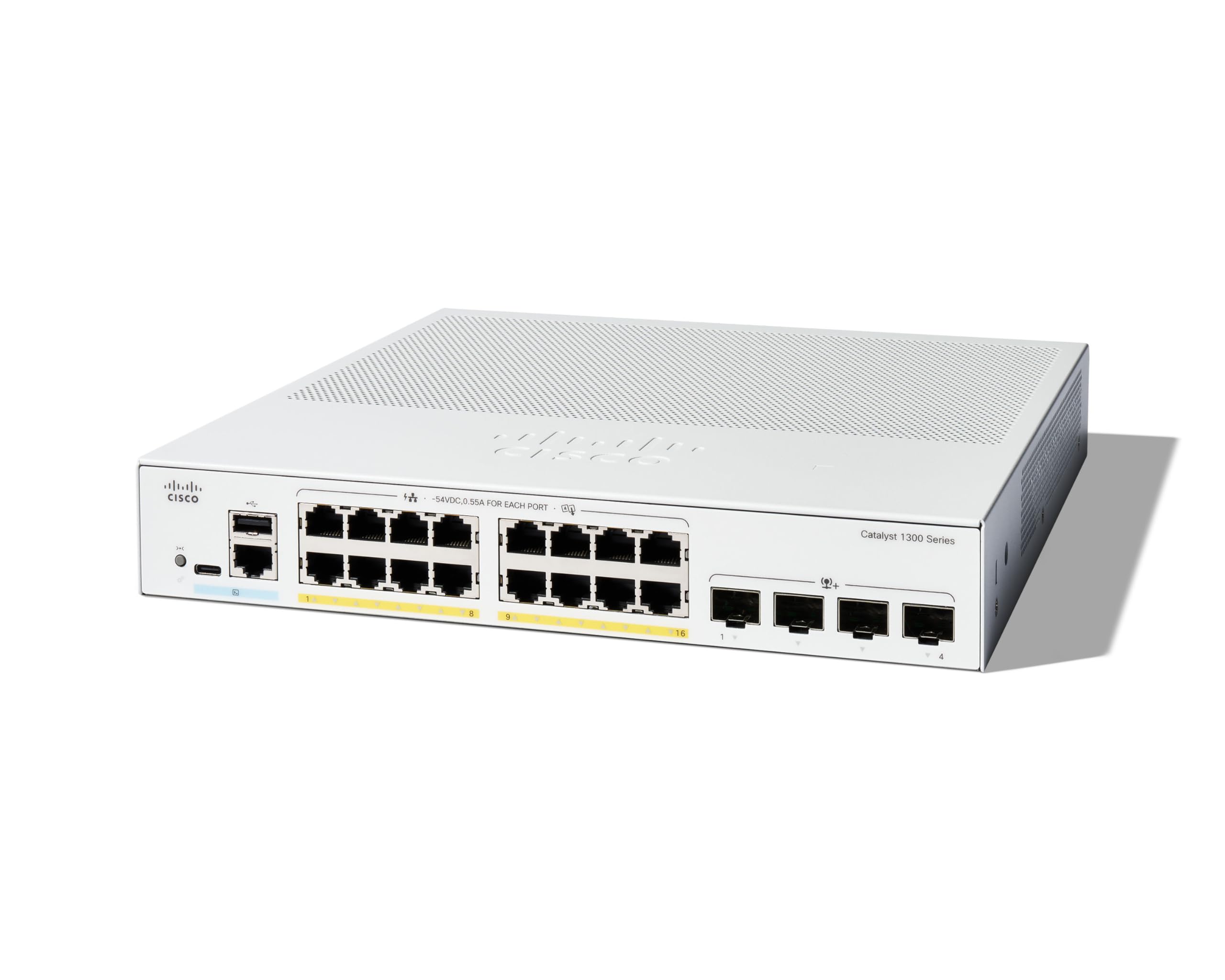 Cat 1300 16-port GE PoE 4x10G